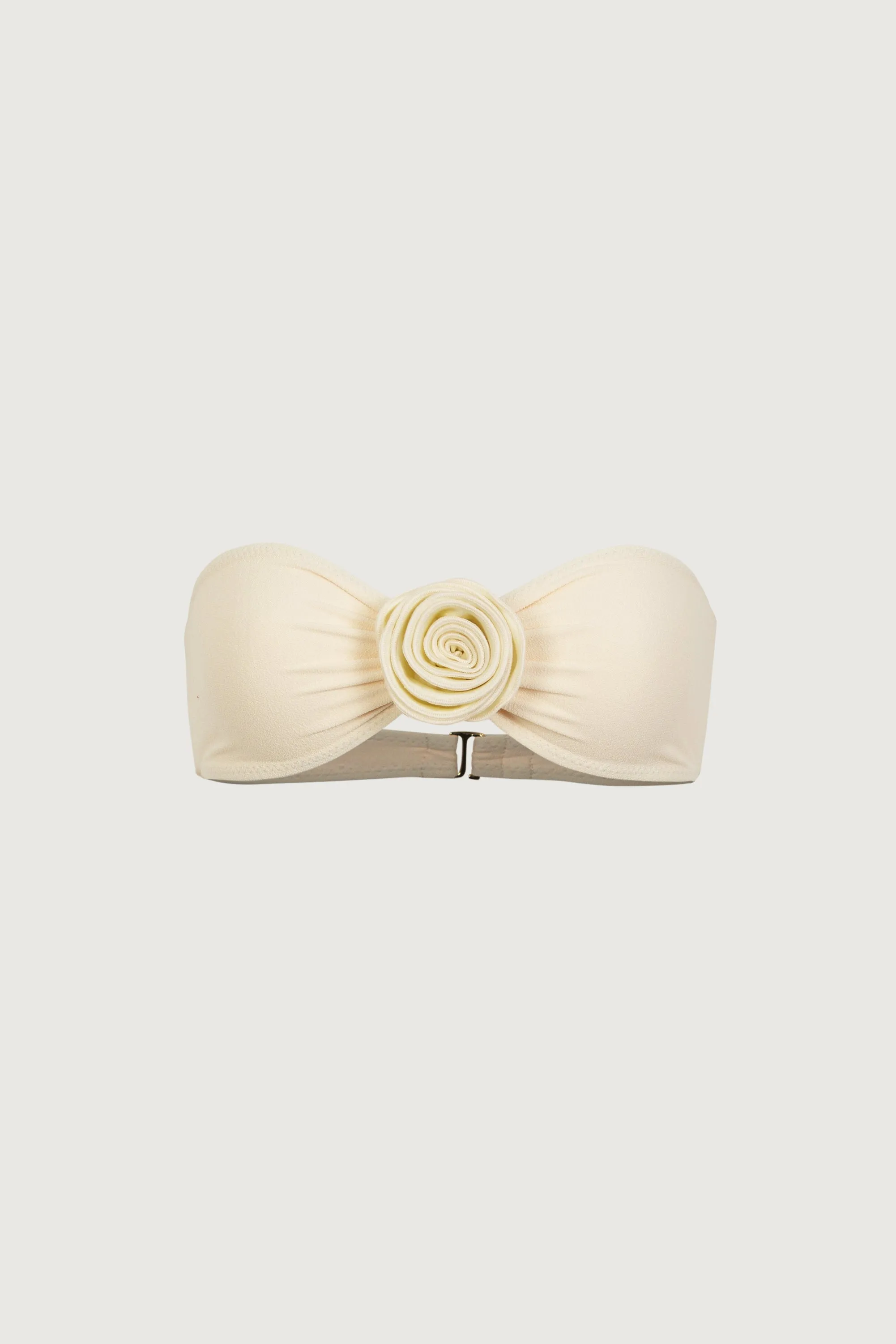 Rosette Bandeau Top (Faux Suede Cream/Cream) sold by SAME