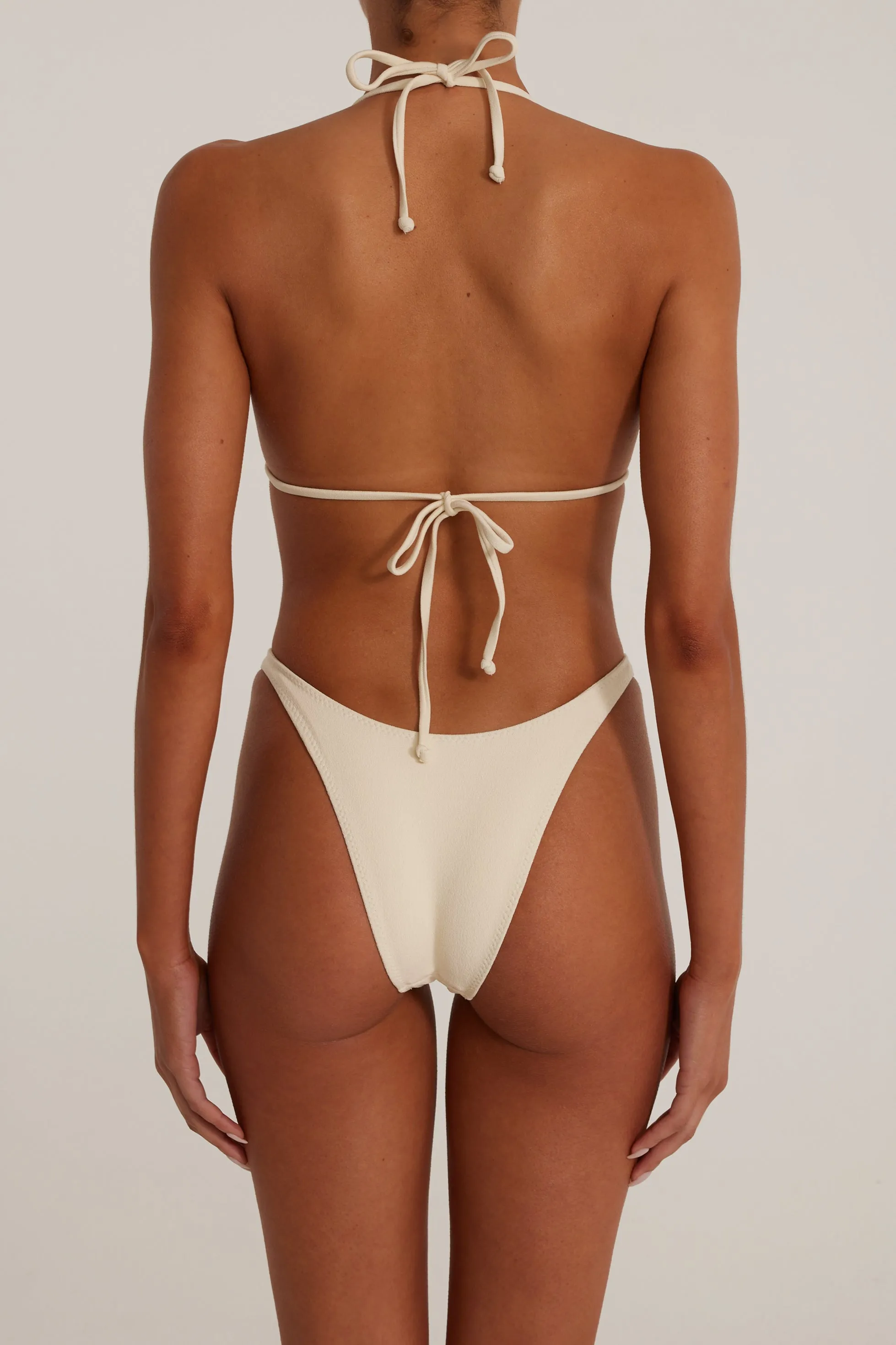 Rosette Triangle Top (Faux Suede Cream/Cream) sold by SAME product image thumbnail 5