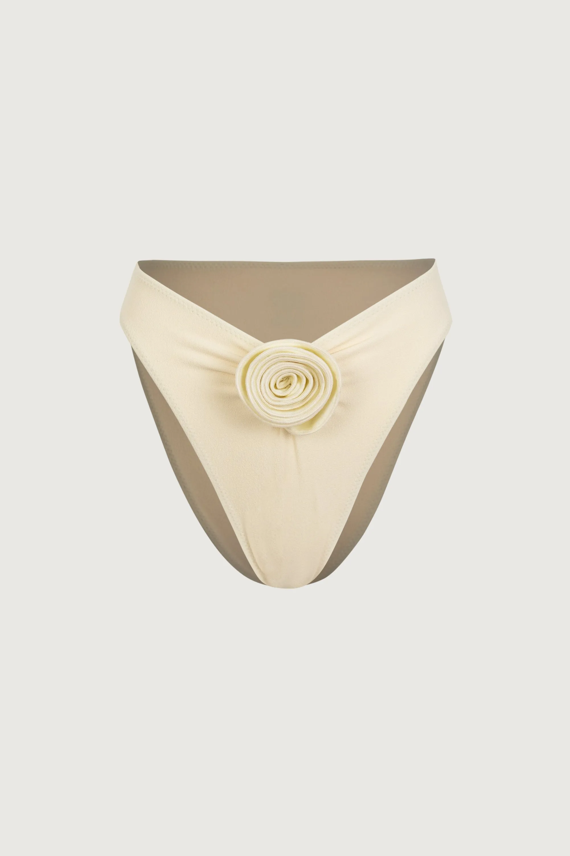 Rosette High Rise Bottom (Faux Suede Cream/Cream) sold by SAME