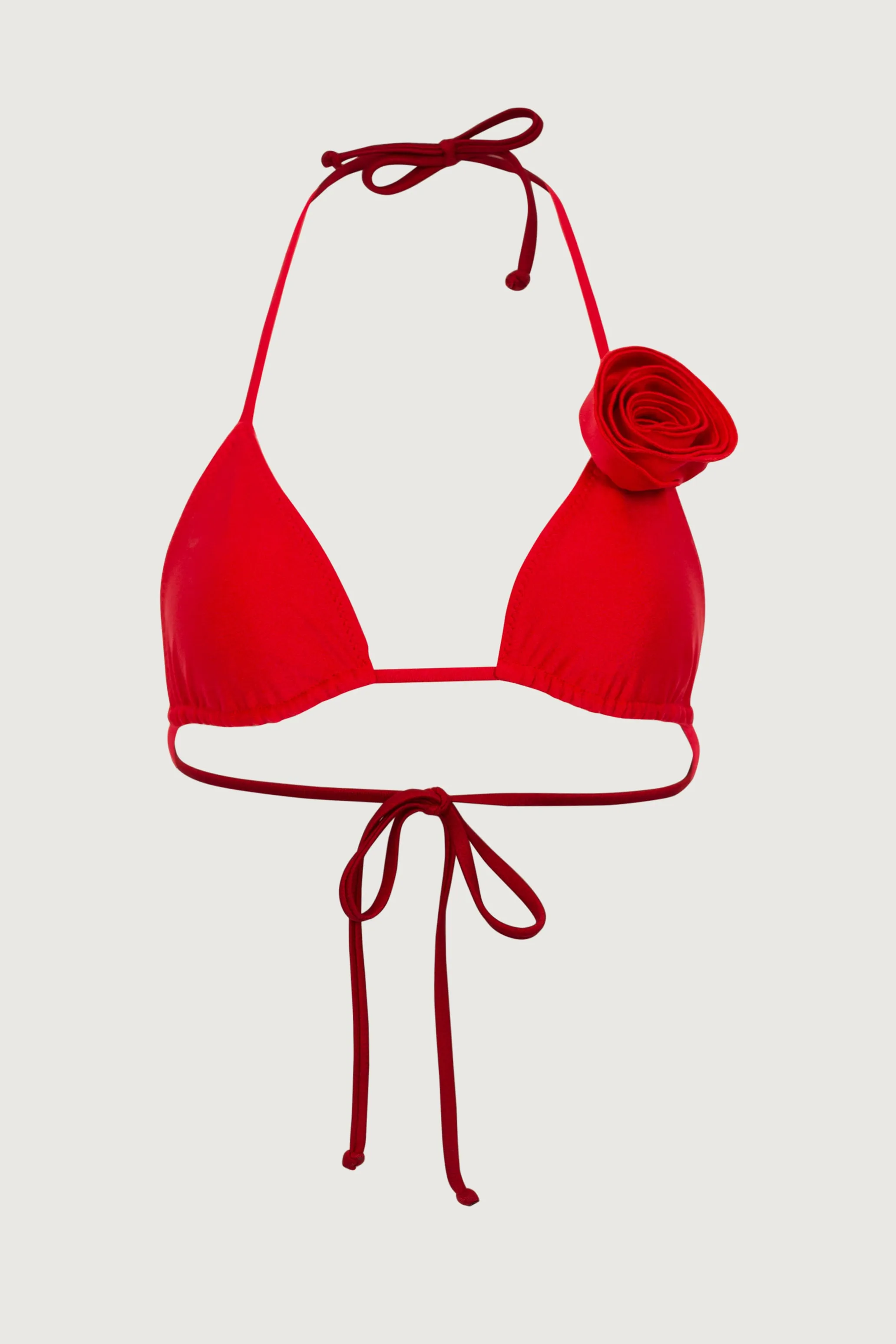 Rosette Triangle Top (Scarlet Red/Red) sold by SAME