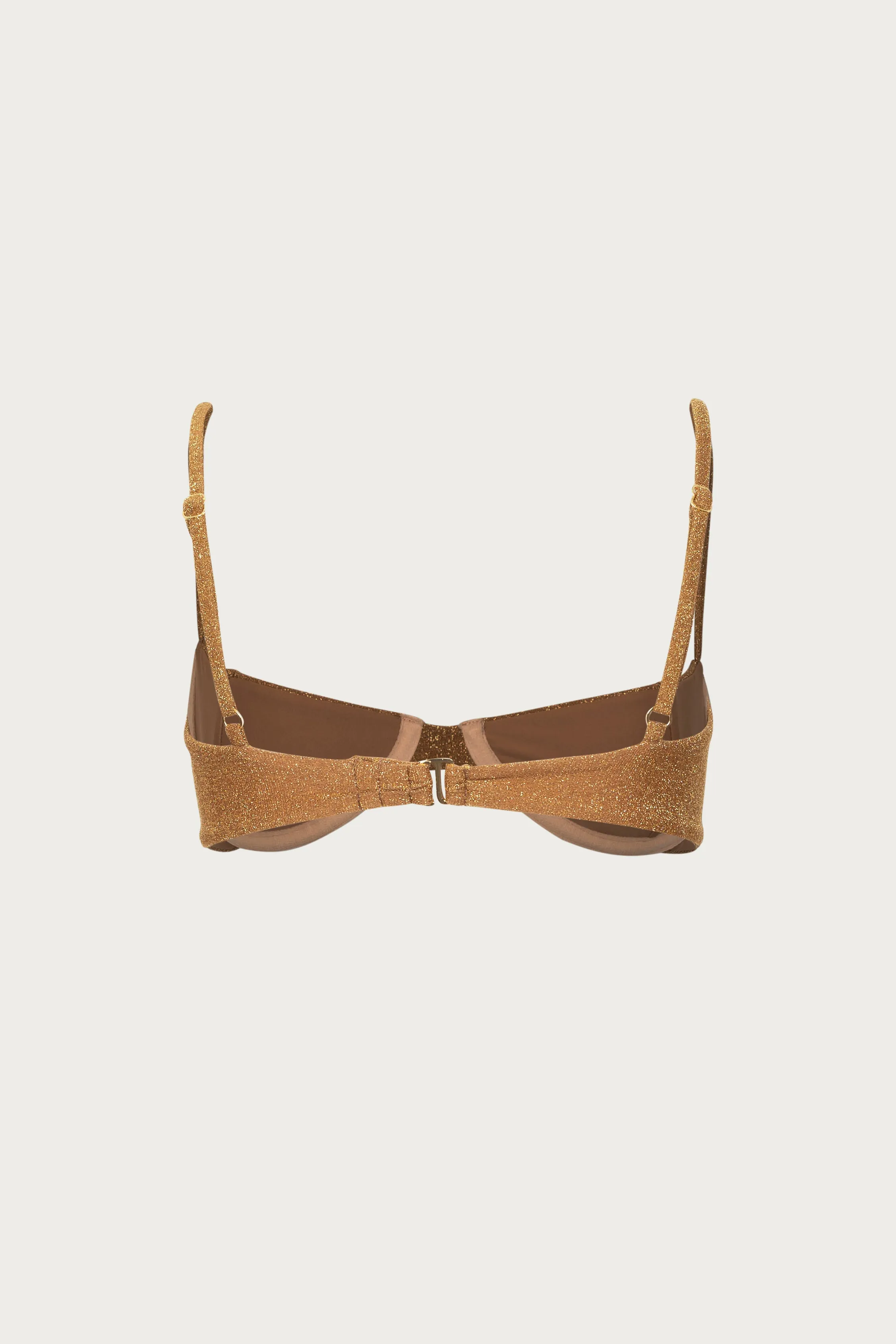 Demi Cup Underwire Top (Mocha Shimmer Lurex) sold by SAME product image thumbnail 3