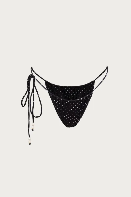 Beaded String Bottom (Black Cream Polka Dot) sold by SAME