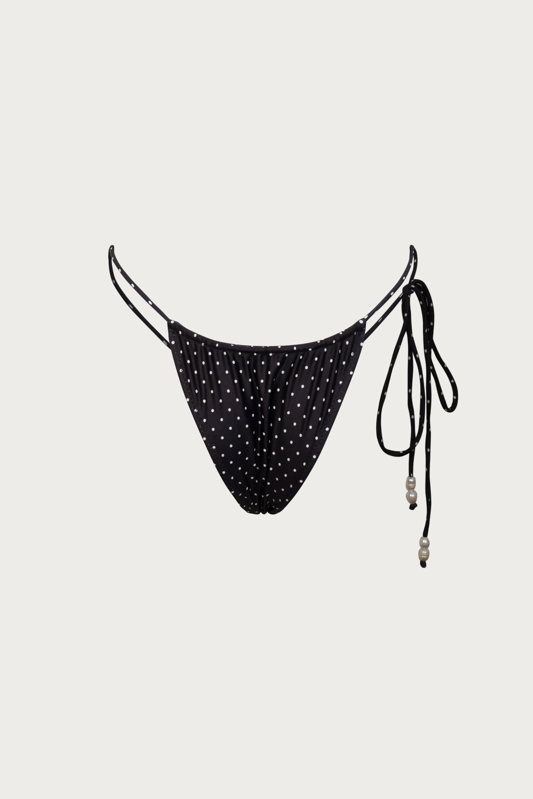 Beaded String Bottom (Black Cream Polka Dot) sold by SAME product image thumbnail 3