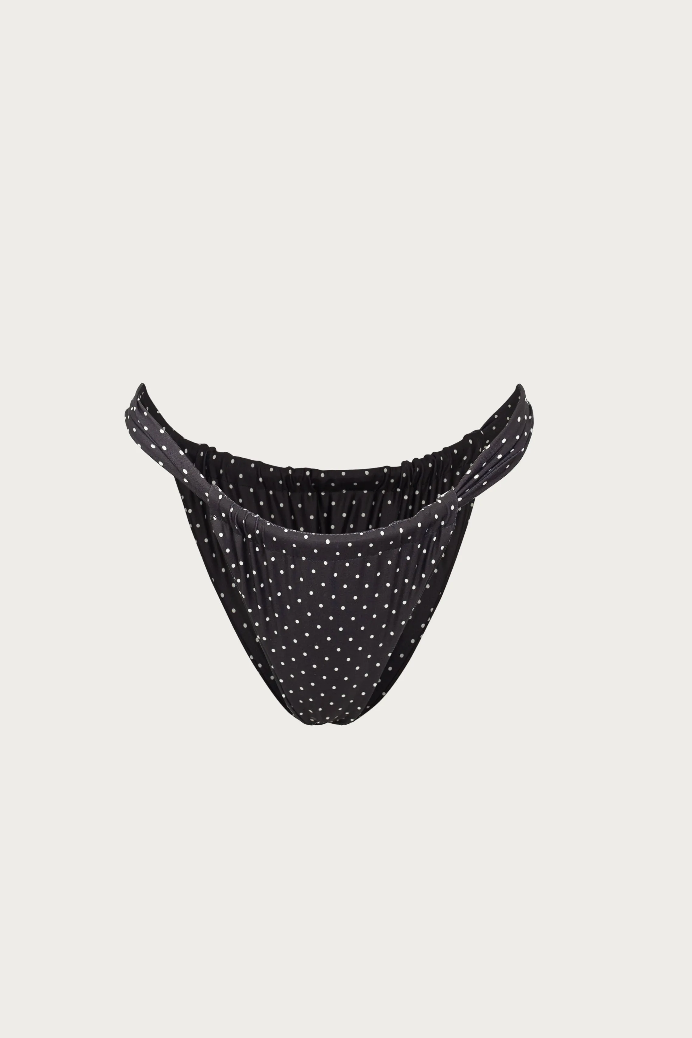 Ruched Bottom (Black Cream Polka Dot) sold by SAME