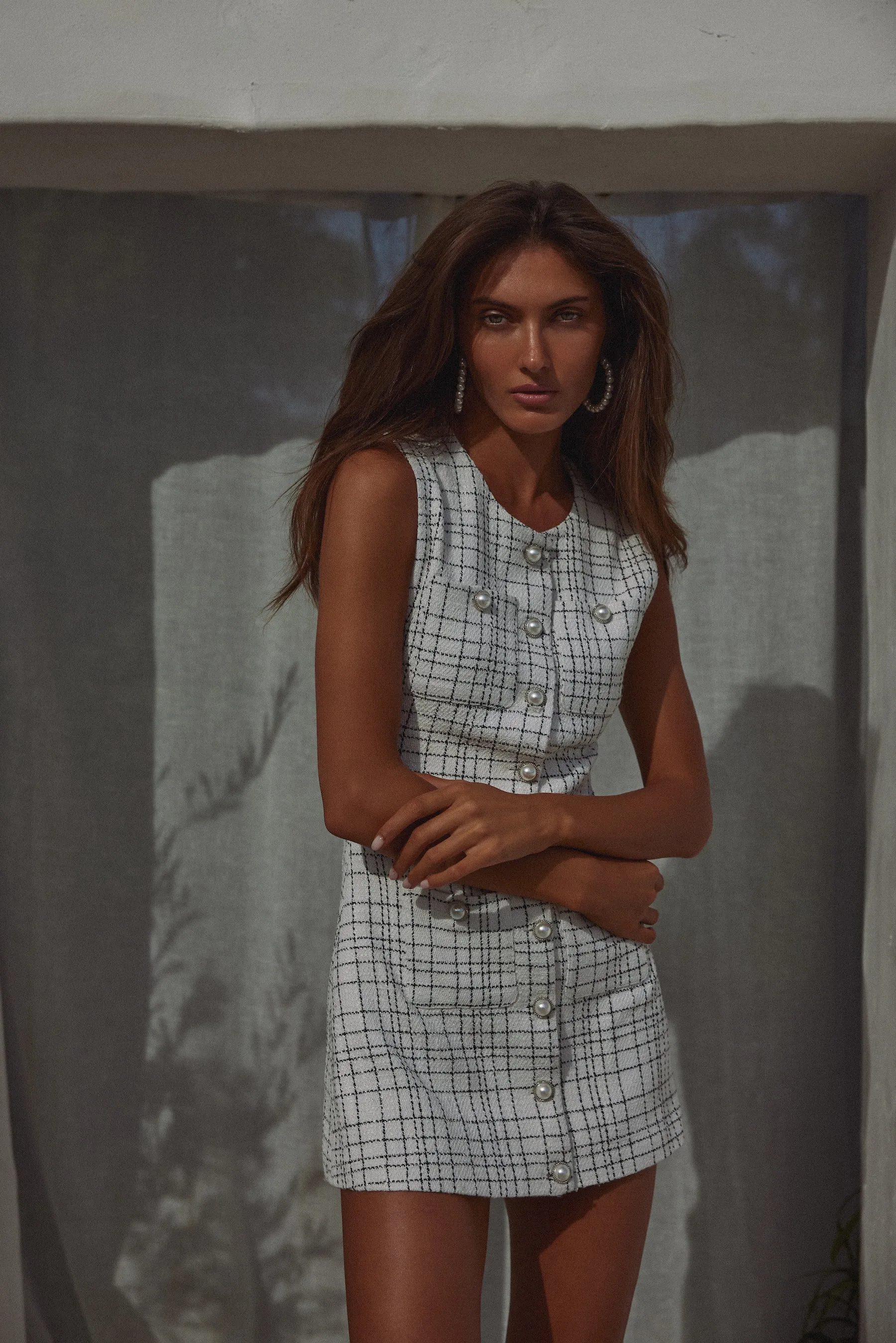 Grace Dress (White Tweed) sold by SAME product image thumbnail 2