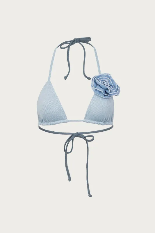 Rose Triangle Top (Denim/Denim) sold by SAME