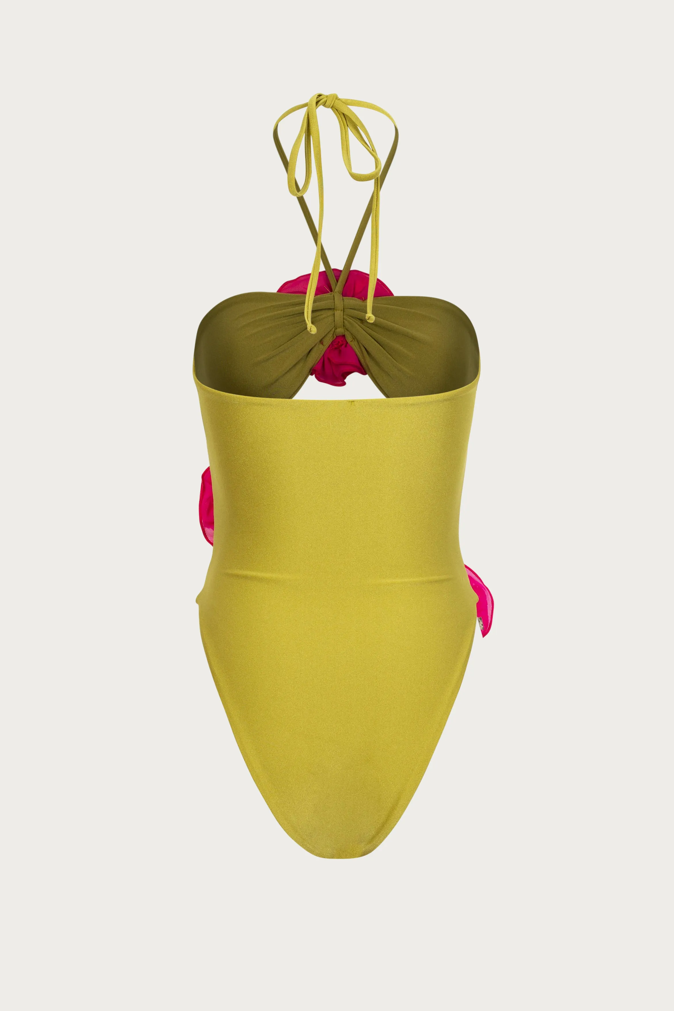 Rose Cut Out One Piece (Green/Fuchsia) sold by SAME product image thumbnail 2