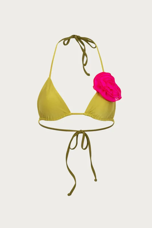 Rose Triangle Top (Green/Fuchsia) sold by SAME