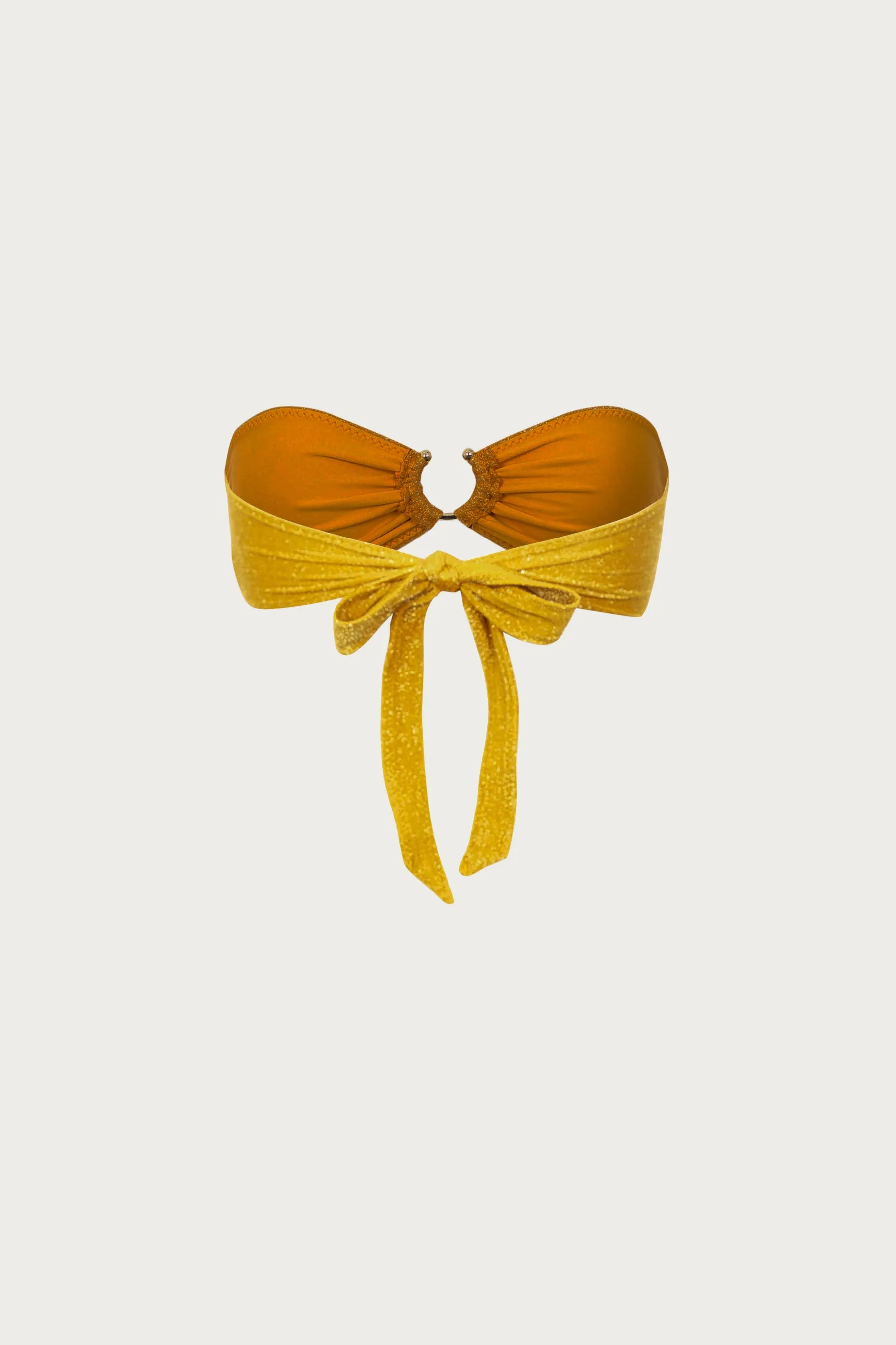 Pierced Bandeau Top (Gold Shimmer Lurex) sold by SAME product image thumbnail 3
