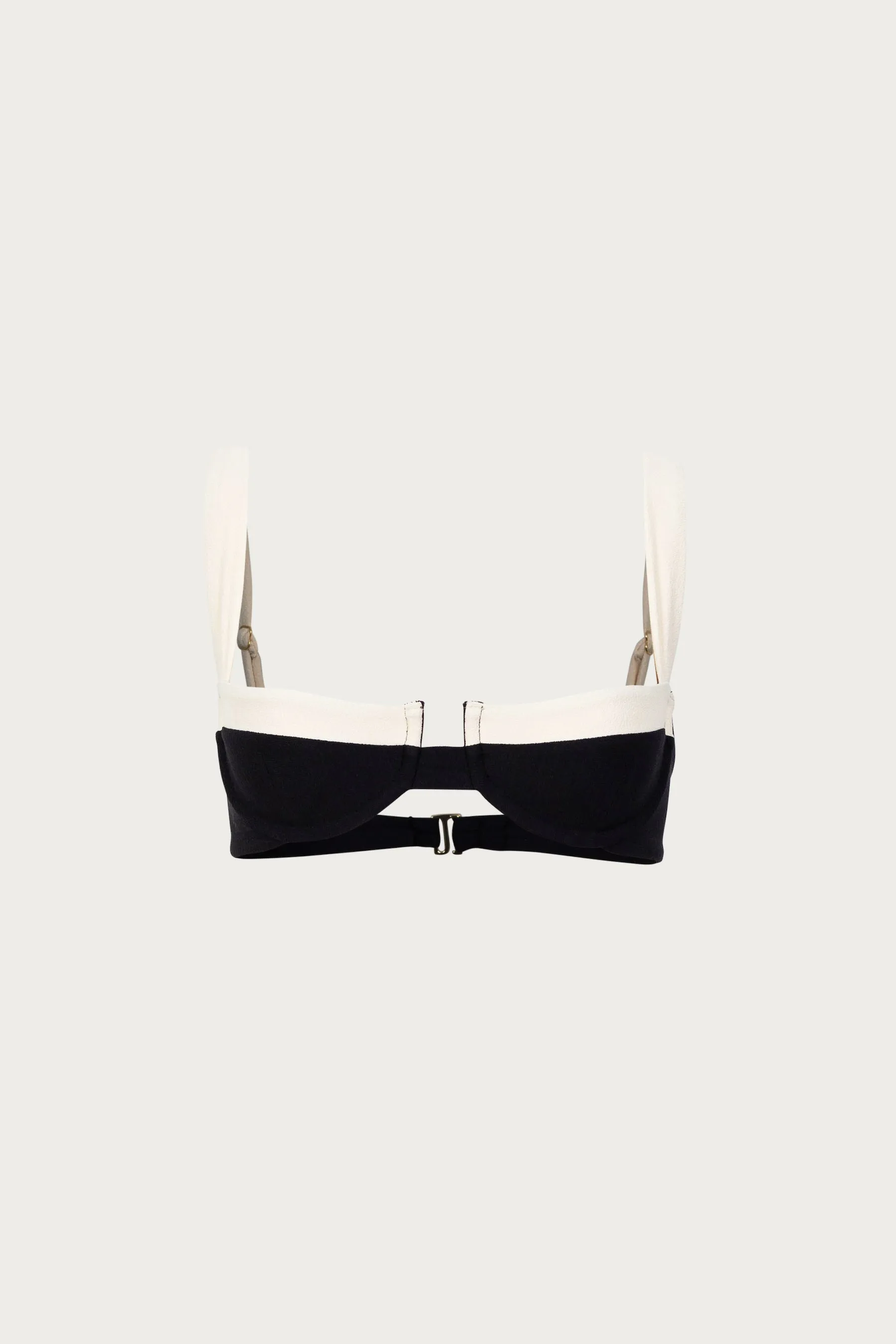 Underwire Top (Faux Suede Black/Cream) sold by SAME