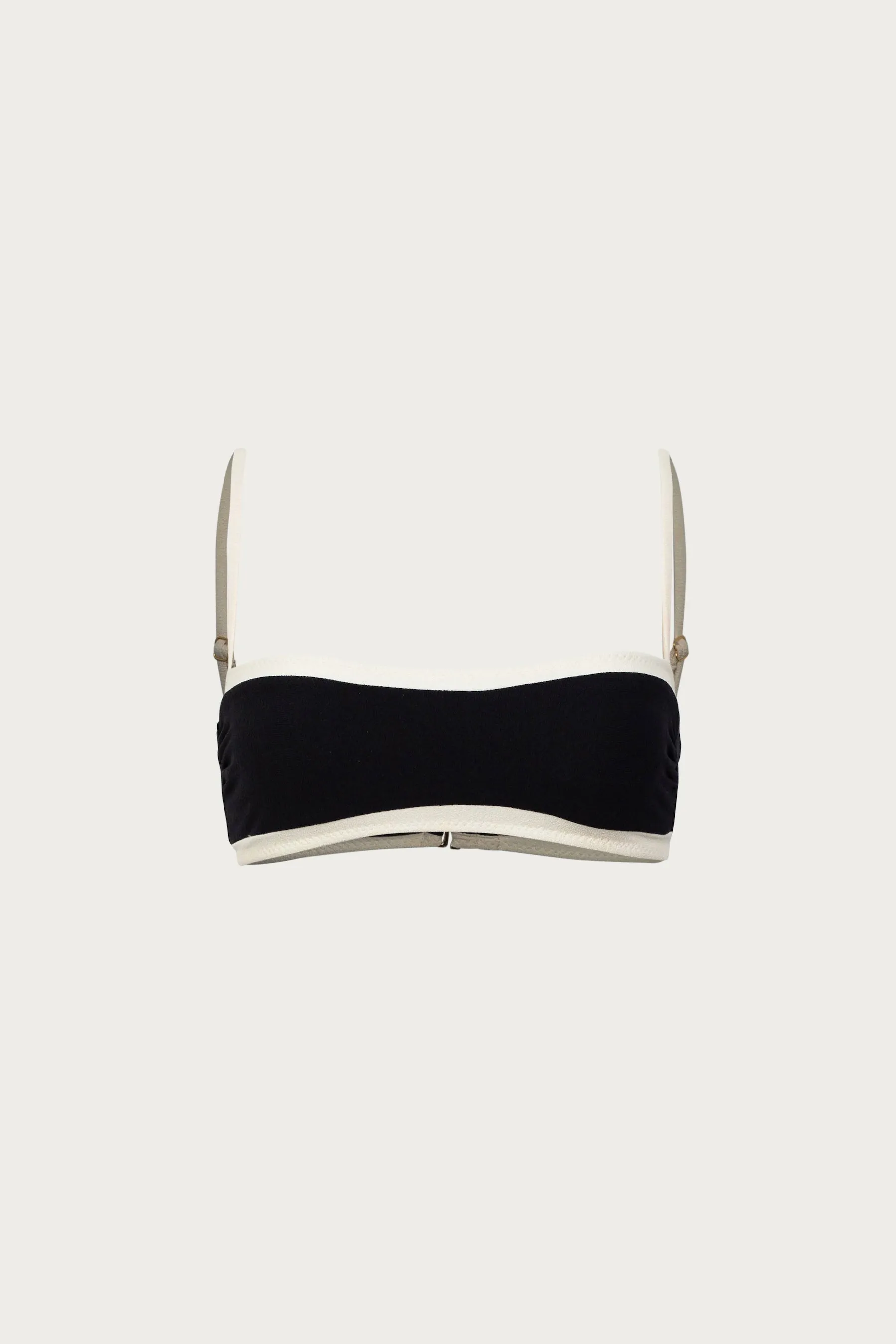 Bandeau Top (Faux Suede Black/Cream) sold by SAME