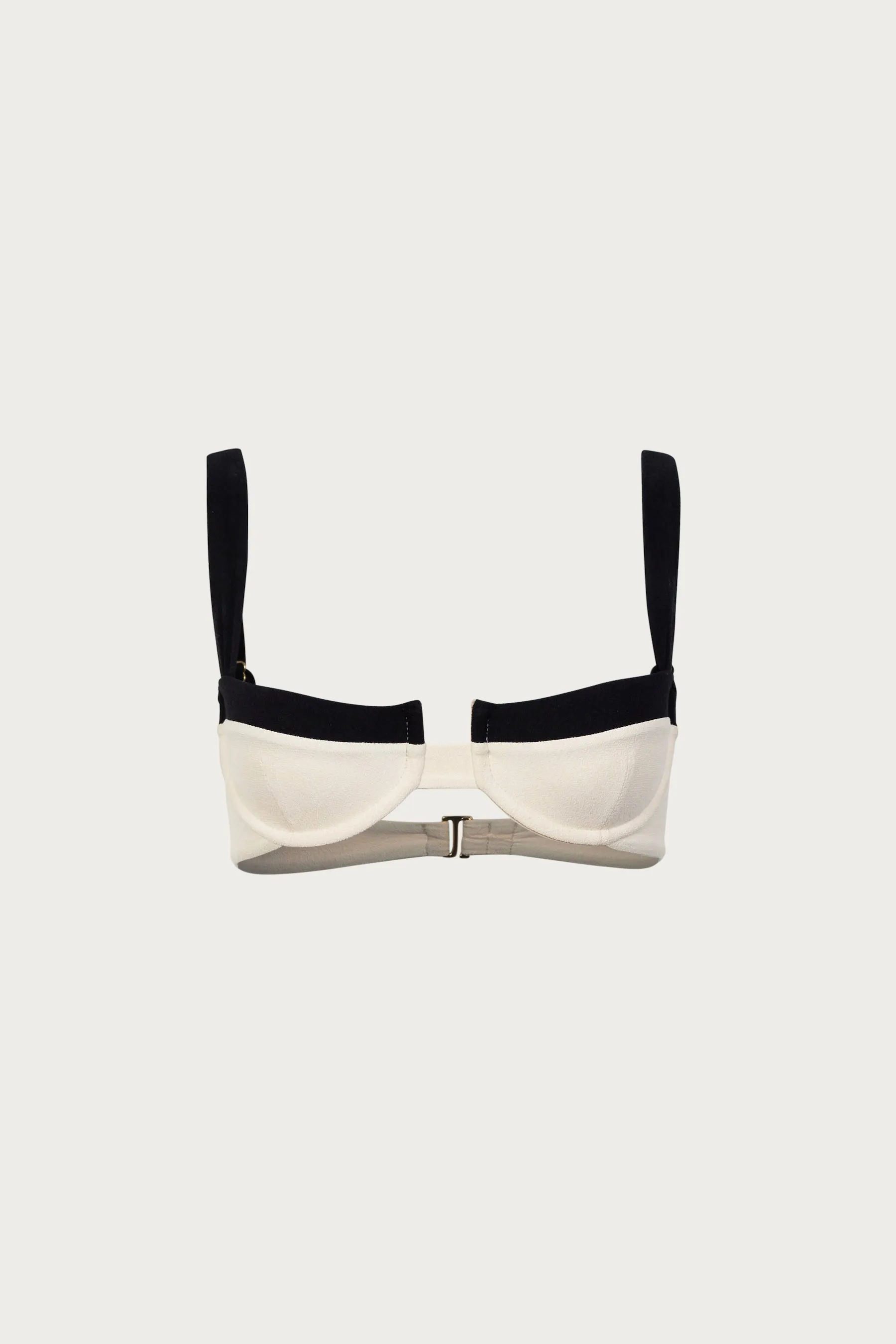 Underwire Top (Faux Suede Cream/Black) sold by SAME