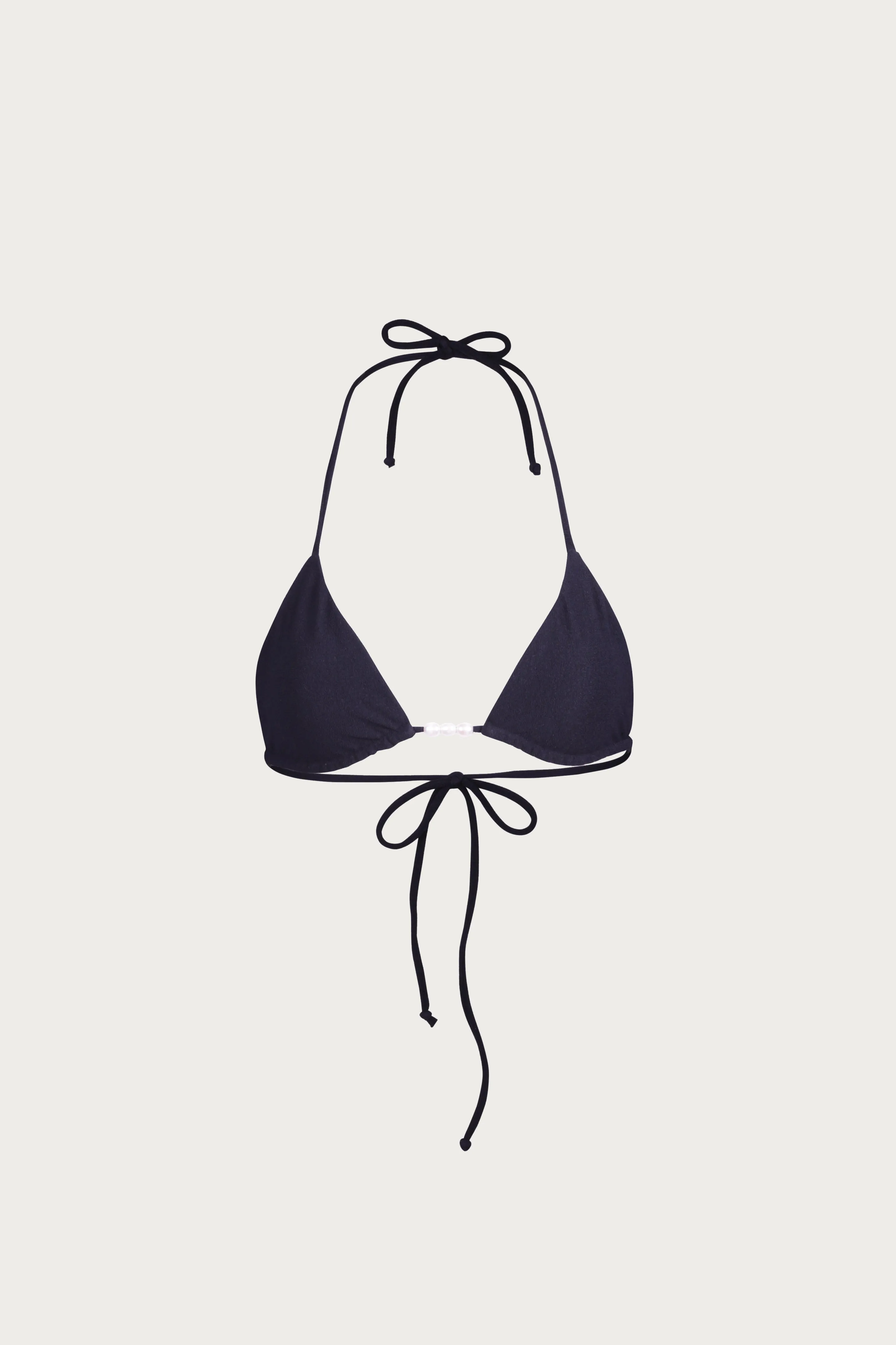 Beaded Triangle Top (Faux Suede Black) sold by SAME