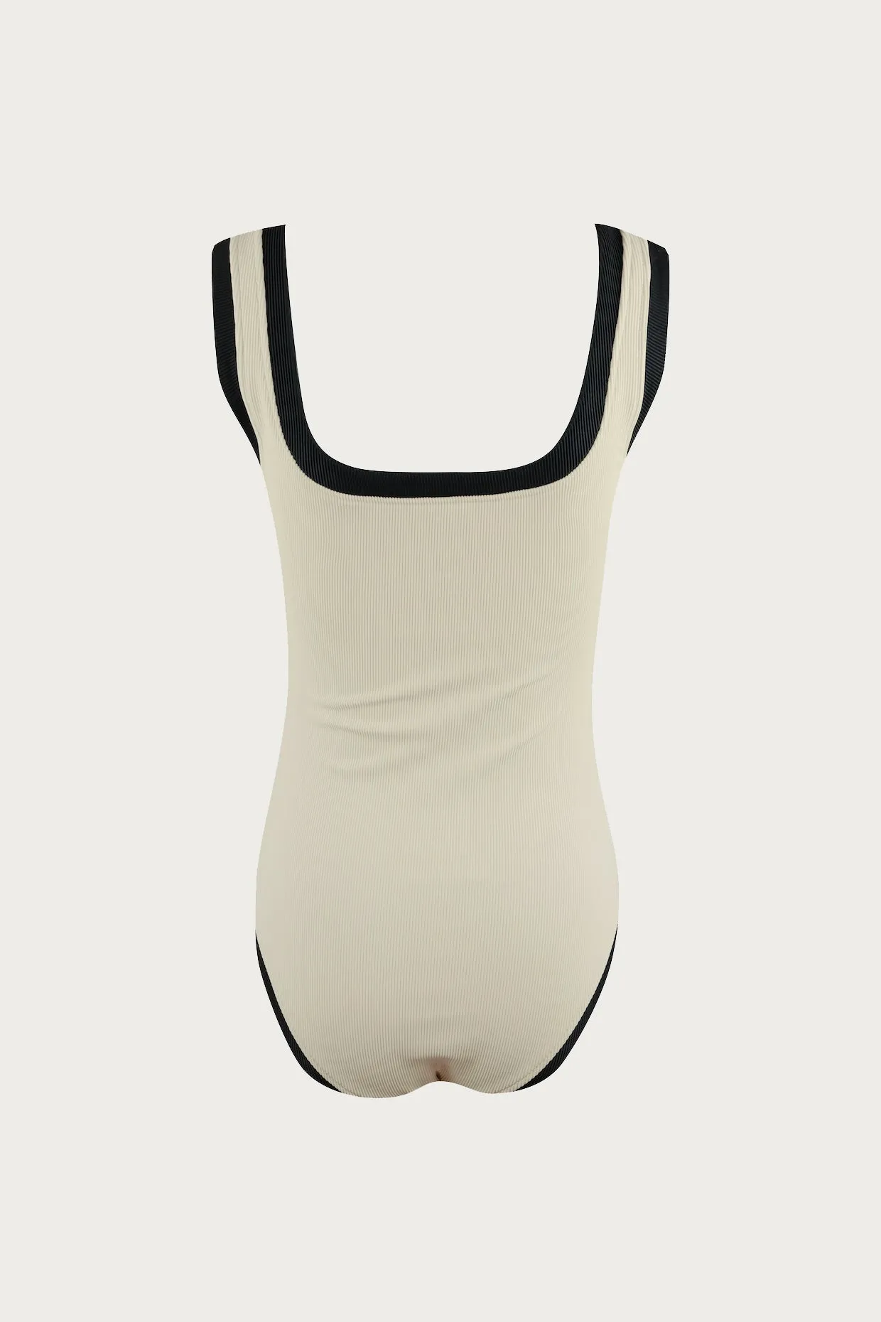 The Grace Tank One Piece (Ribbed Cream/Black) sold by SAME product image thumbnail 5