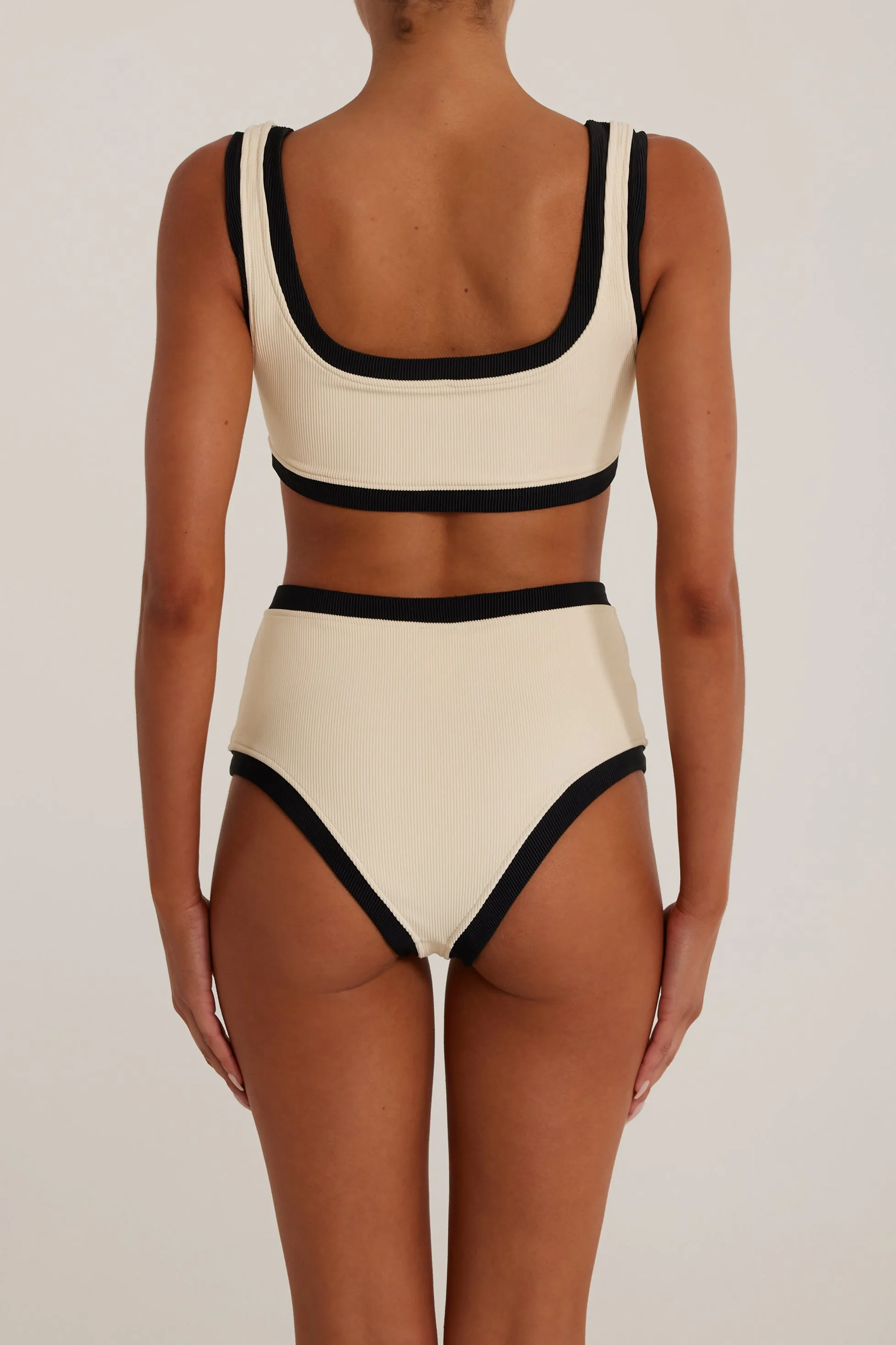 The Grace High Rise (Ribbed Cream/Black) sold by SAME product image thumbnail 5