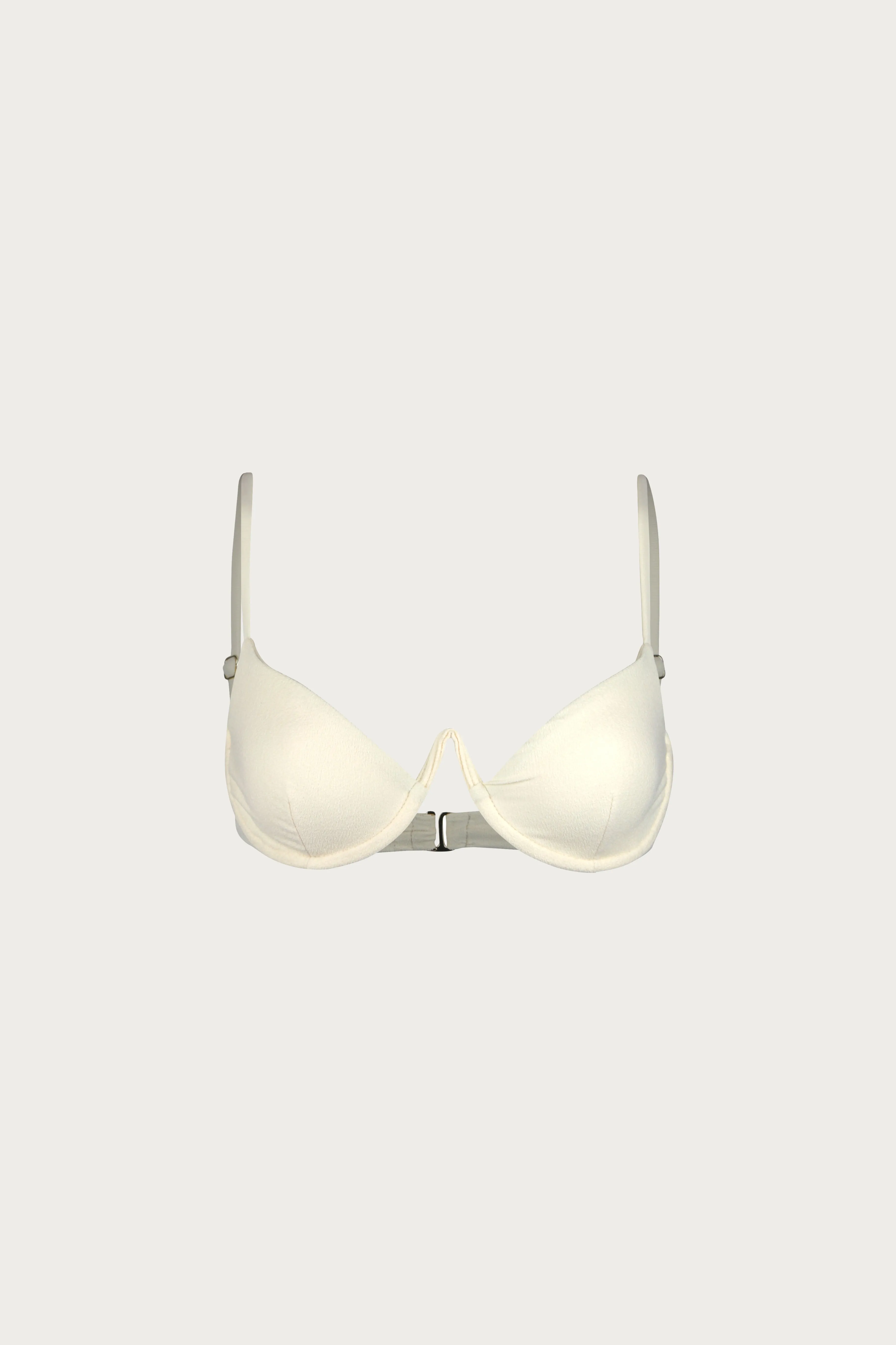 V Underwire Bra (Faux Suede Cream) sold by SAME
