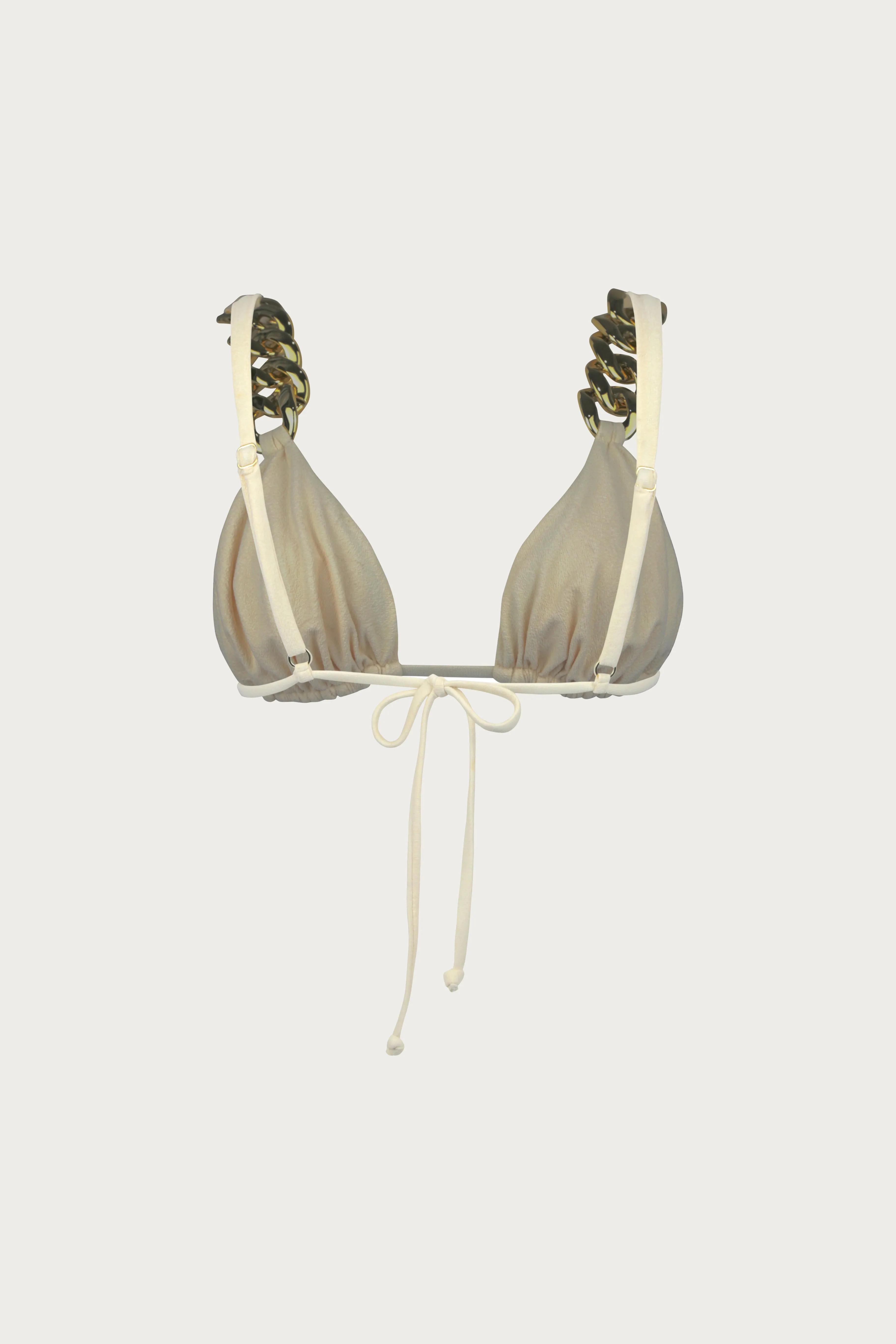 Gold Chain Triangle (Faux Suede Cream) sold by SAME product image thumbnail 3