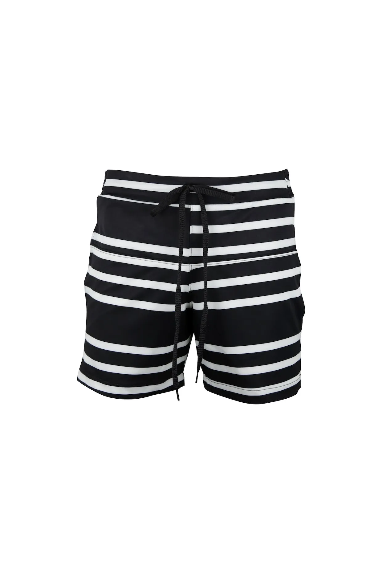 5" Swim Trunks (Black Cream Stripe) sold by SAME