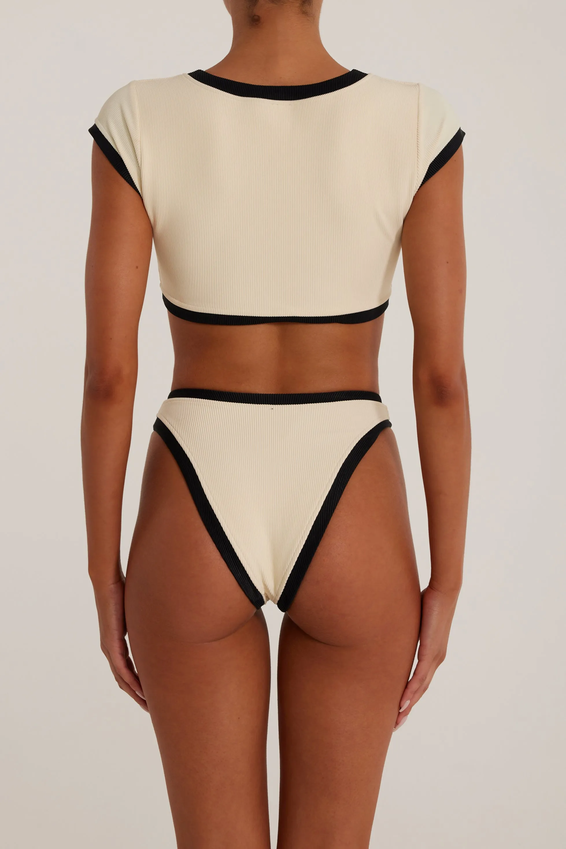 The Grace Bottom (Ribbed Cream/Black) sold by SAME product image thumbnail 4