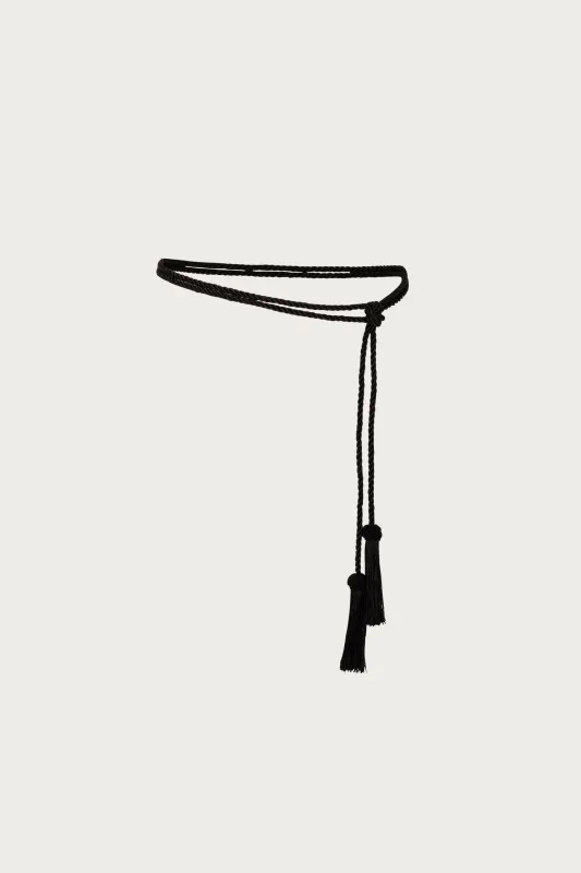 Tassel Rope Belt (Black) made by SAME