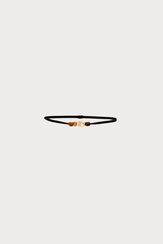 Beaded Stone Belt (Brown/Nude Stone) made by SAME