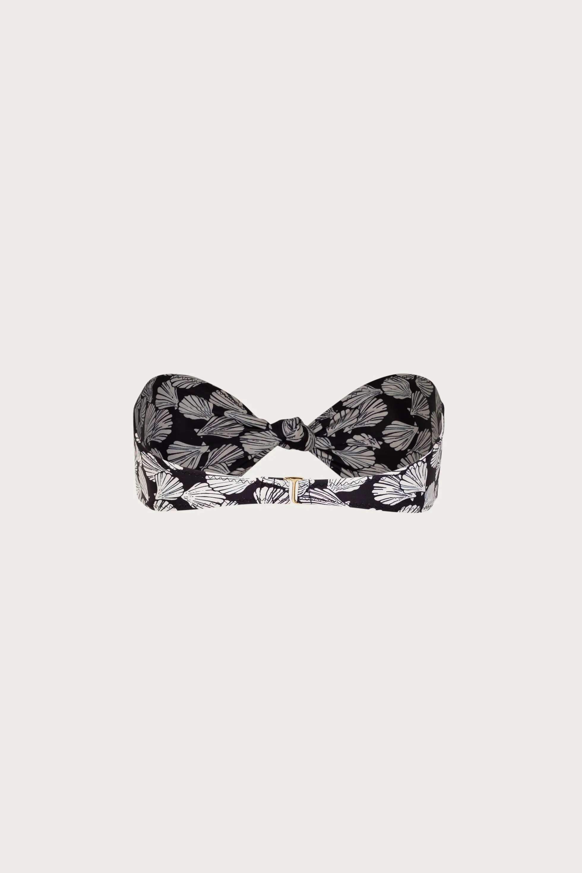 Knotted Bandeau Top (Palm Beach Shell Black/Cream) sold by SAME product image thumbnail 5