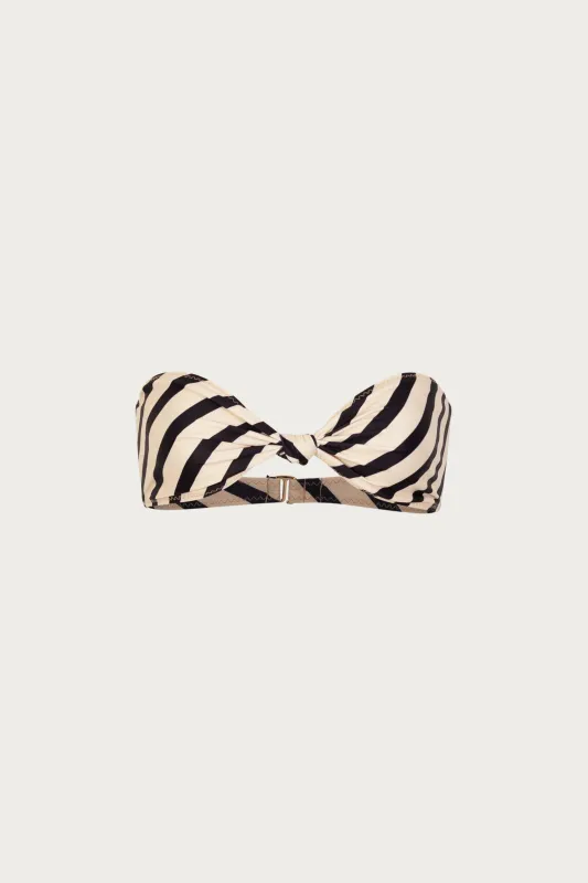 Knotted Bandeau Top (Diagonal Stripe) sold by SAME