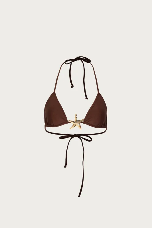 Starfish Triangle Top (Chocolate Brown) sold by SAME
