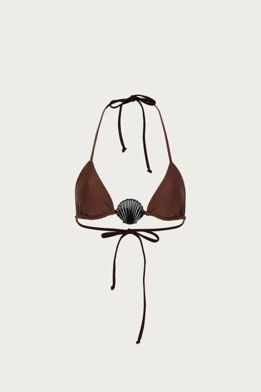 Shell Triangle Top (Chocolate Brown) made by SAME