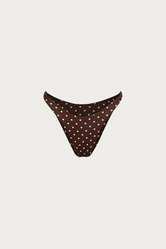 90s Bottom (Brown Cream Polka Dot) sold by SAME