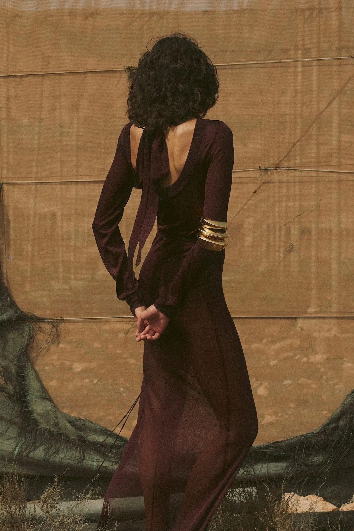 Open Back Knit Bodysuit (Merlot) sold by SAME product image thumbnail 4