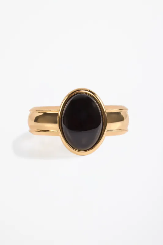 Stone Cuff (Gold/Black) sold by SAME