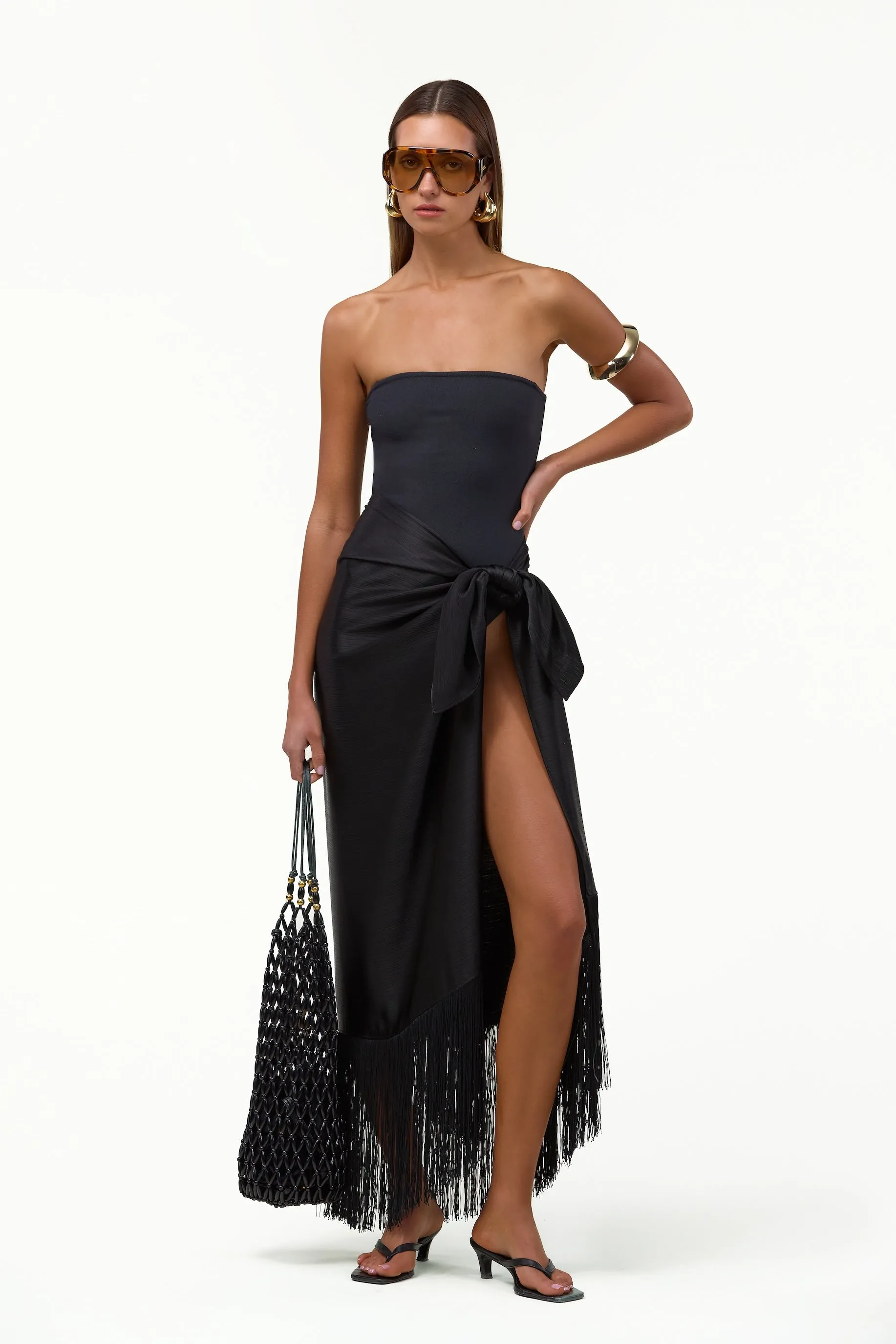 Fringe Sarong (Black) sold by SAME