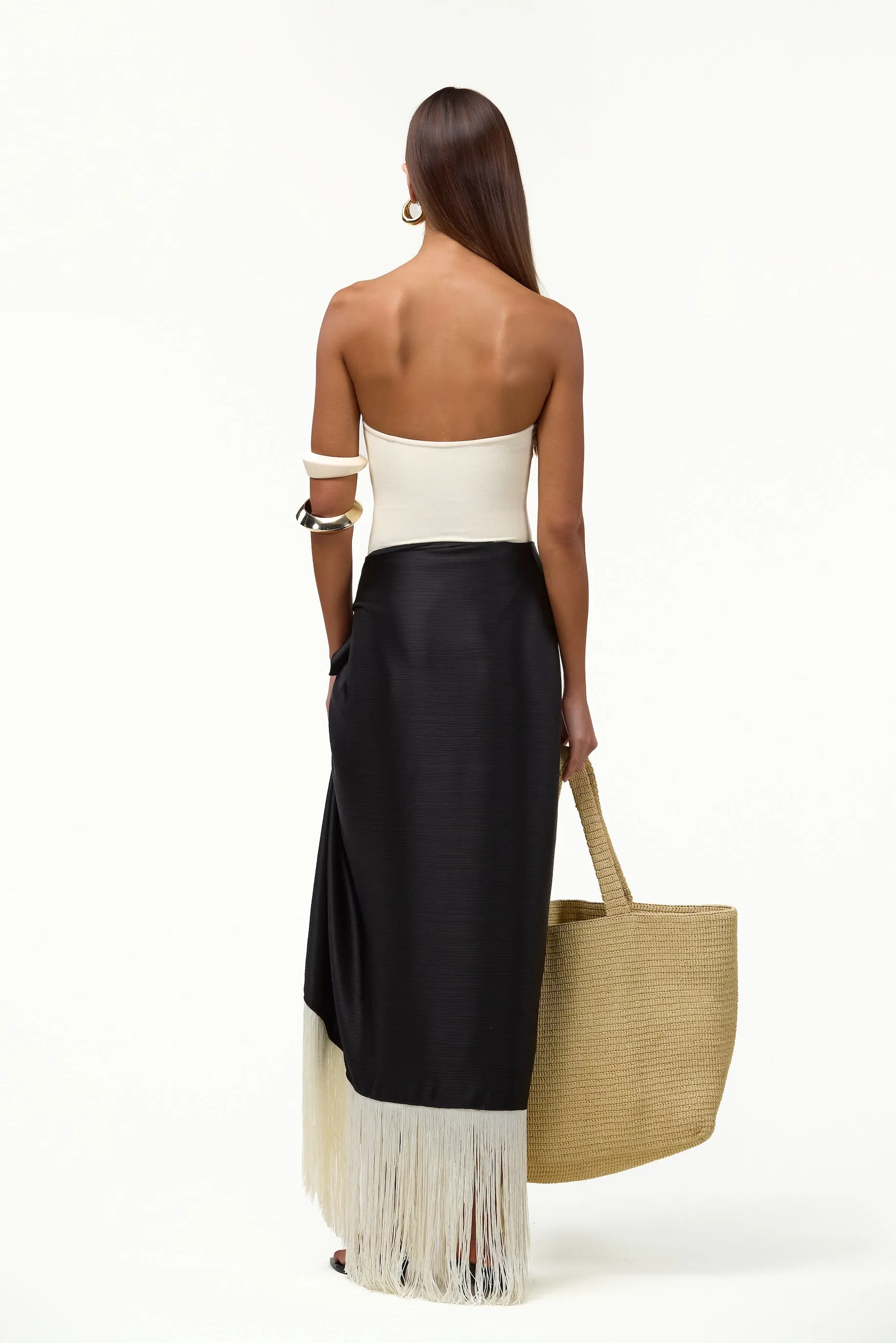 Fringe Sarong (Black/Cream) sold by SAME product image thumbnail 3