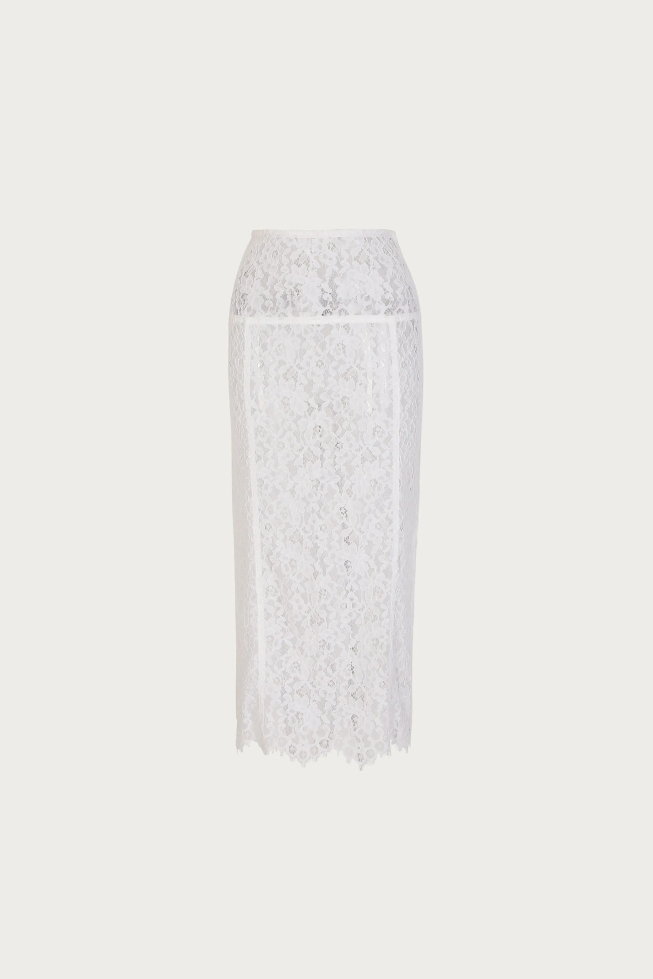 Lace Midi Skirt (White) sold by SAME product image thumbnail 4