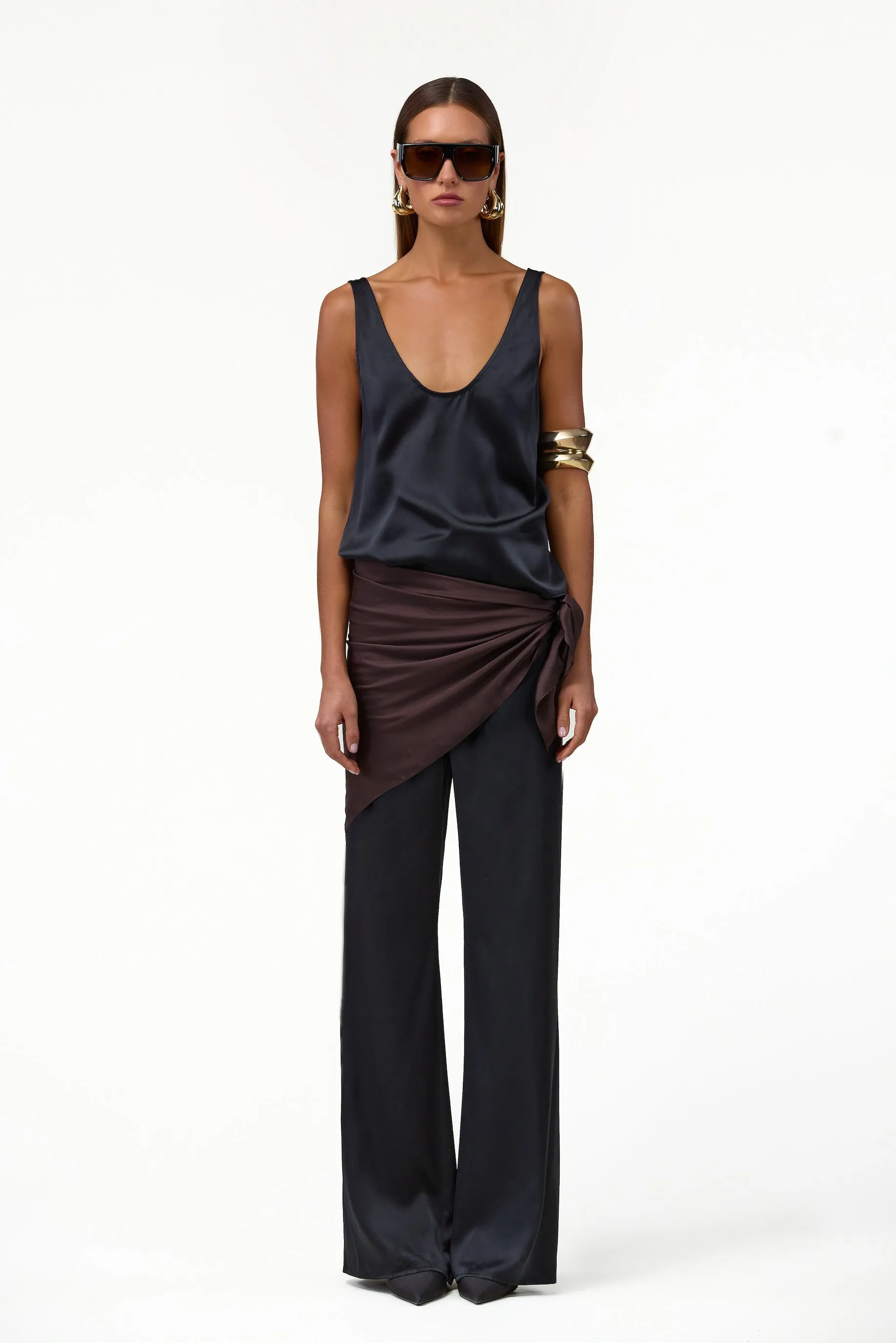 Silk Scarf (Chocolate Brown) sold by SAME product image thumbnail 2