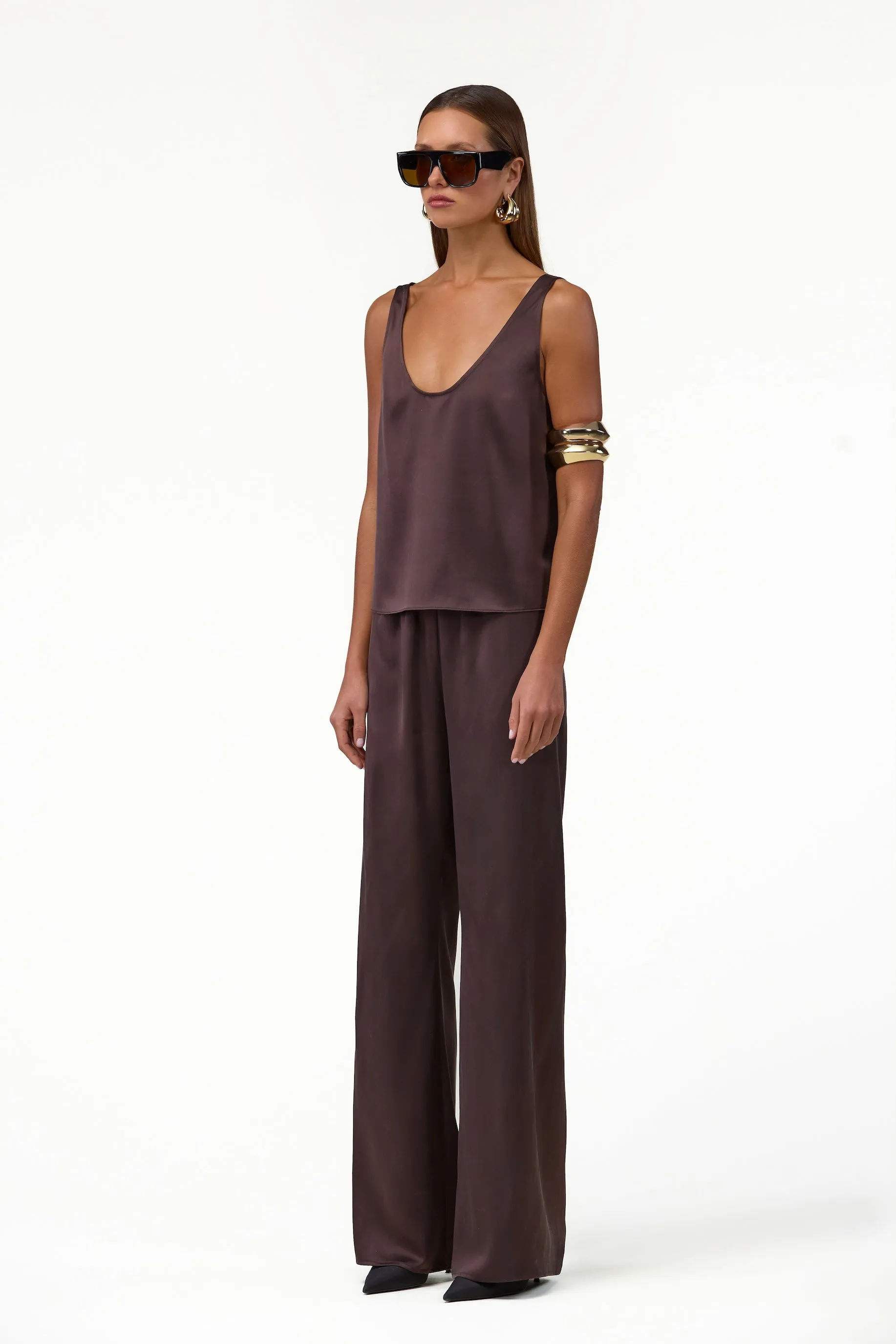 Silk Pant (Chocolate Brown) sold by SAME product image thumbnail 2