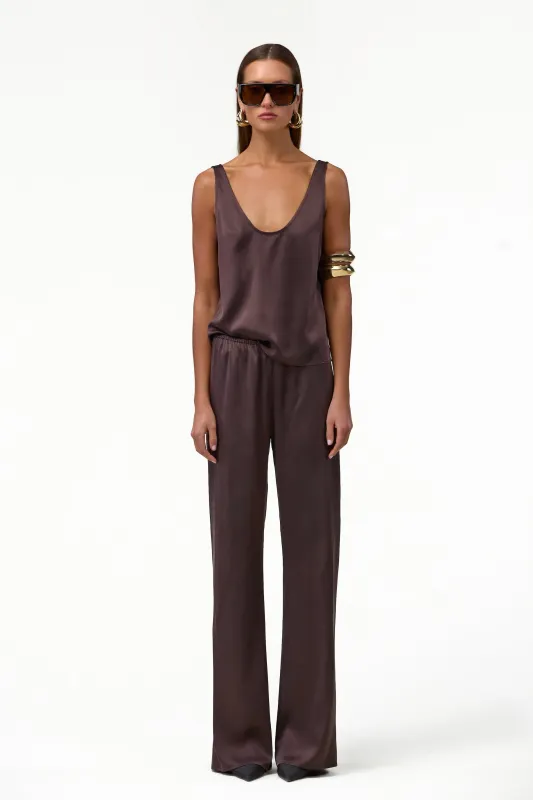Silk Pant (Chocolate Brown) sold by SAME