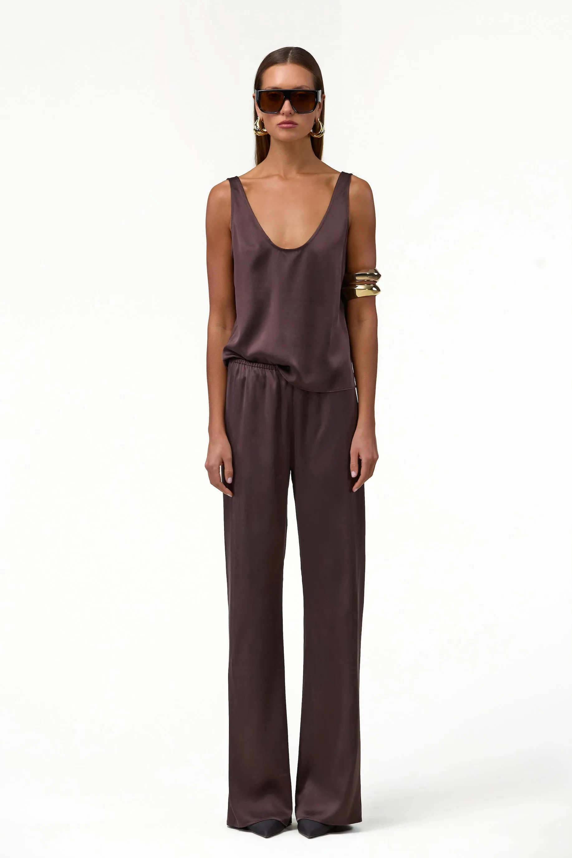 Silk Pant (Chocolate Brown) sold by SAME