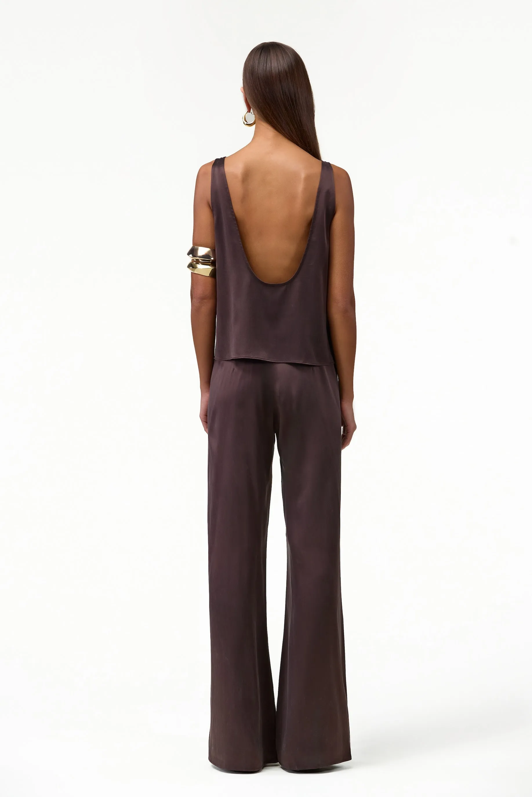 Silk Pant (Chocolate Brown) sold by SAME product image thumbnail 4