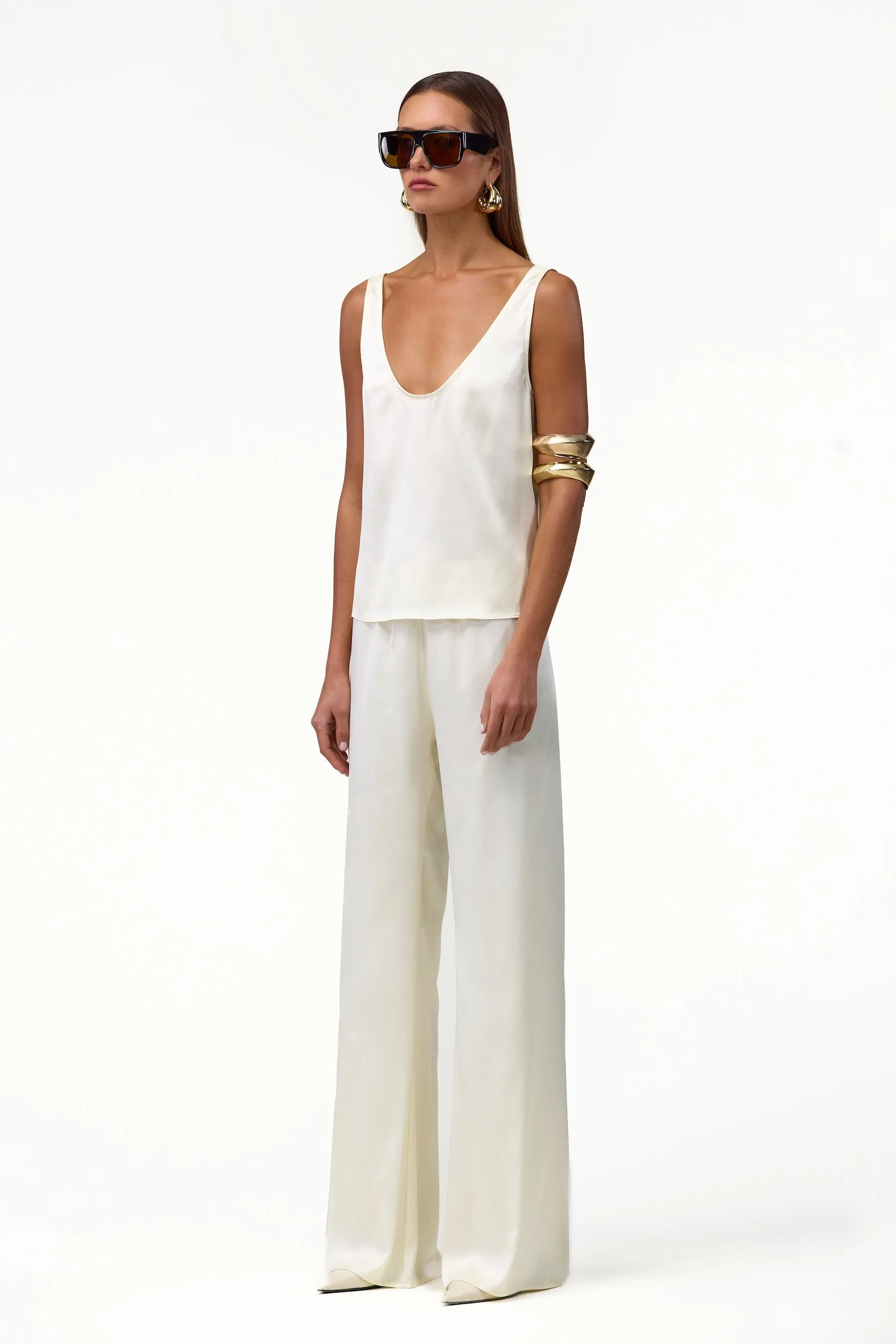 Silk Pant (Cream) sold by SAME product image thumbnail 3