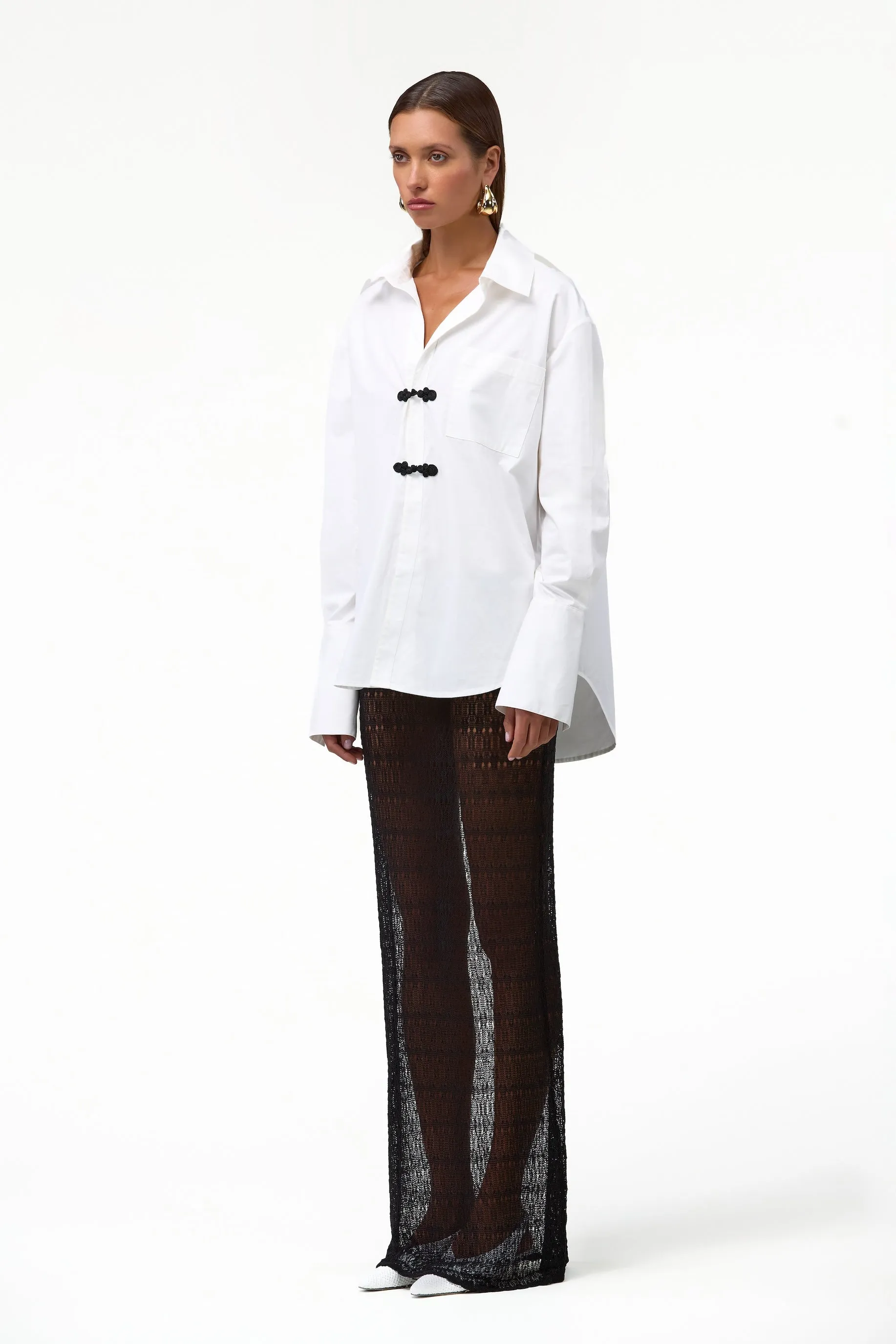 Oversized Poplin Shirt (White) sold by SAME product image thumbnail 2