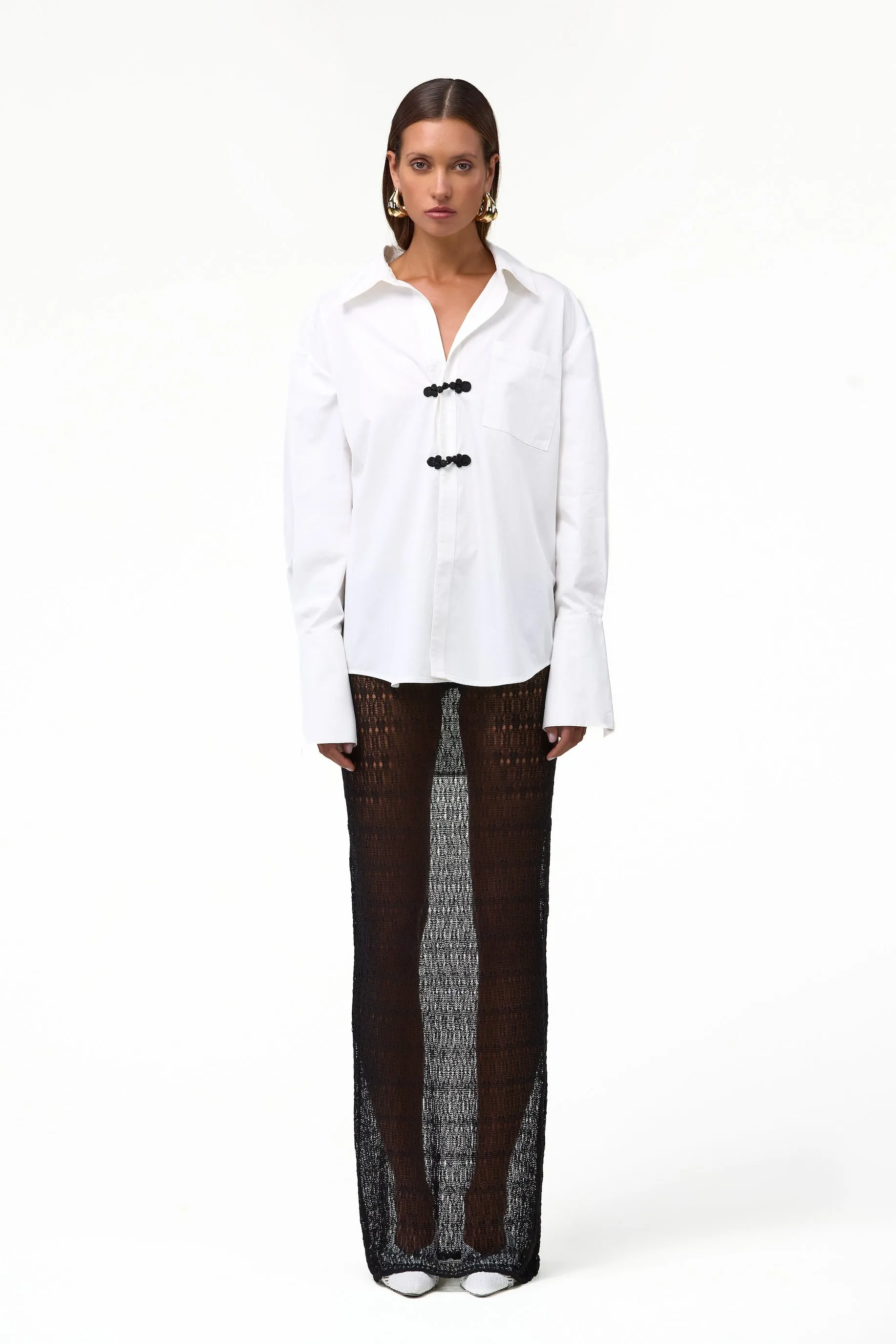 Oversized Poplin Shirt (White) sold by SAME