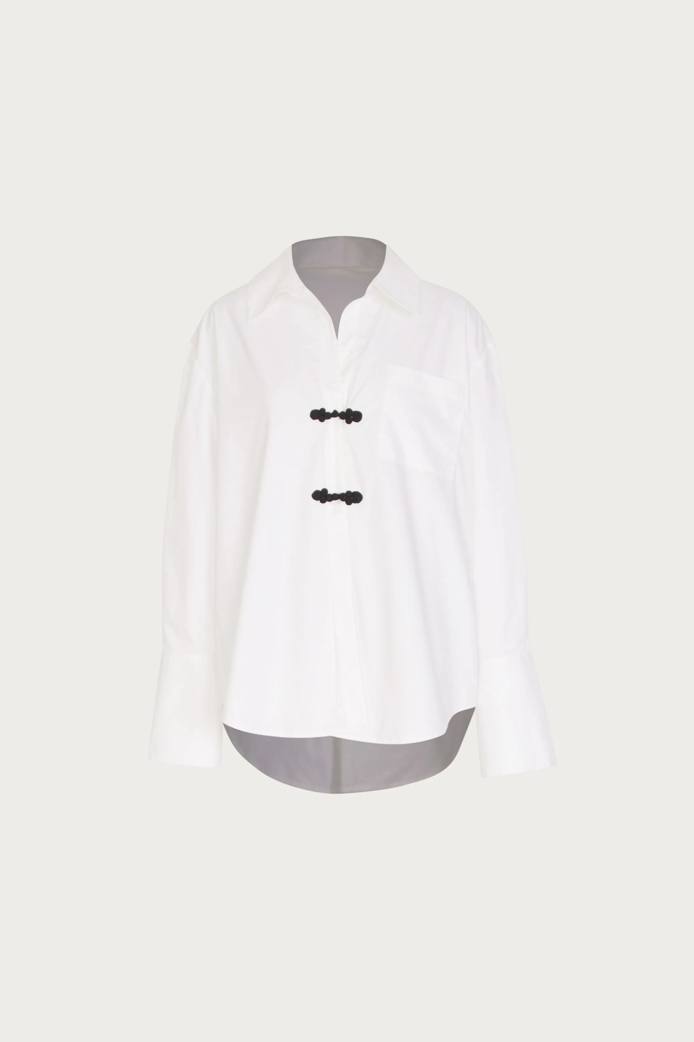 Oversized Poplin Shirt (White) sold by SAME product image thumbnail 4