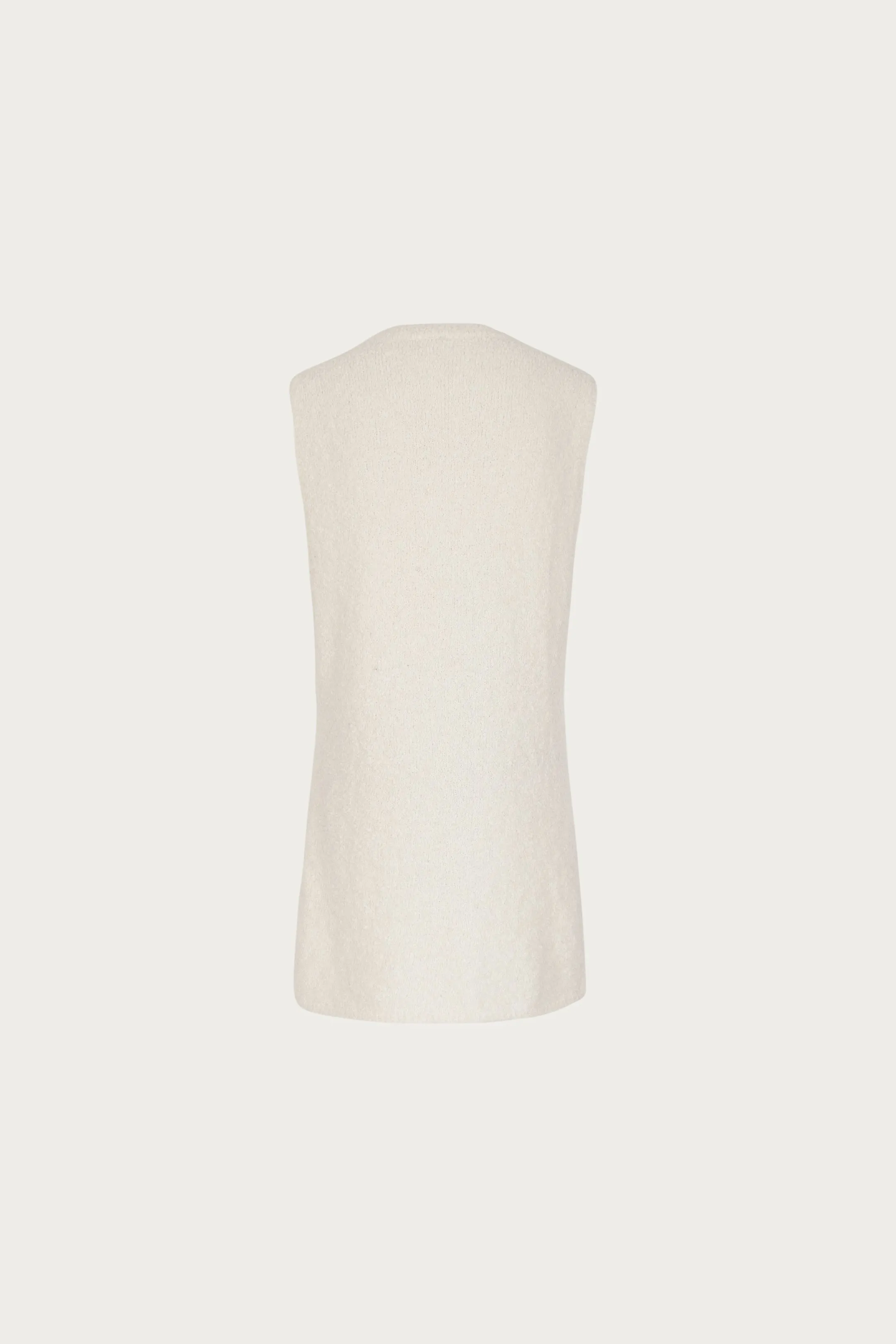 Sleeveless Knit Mini Dress (White Bouclé) sold by SAME product image thumbnail 5