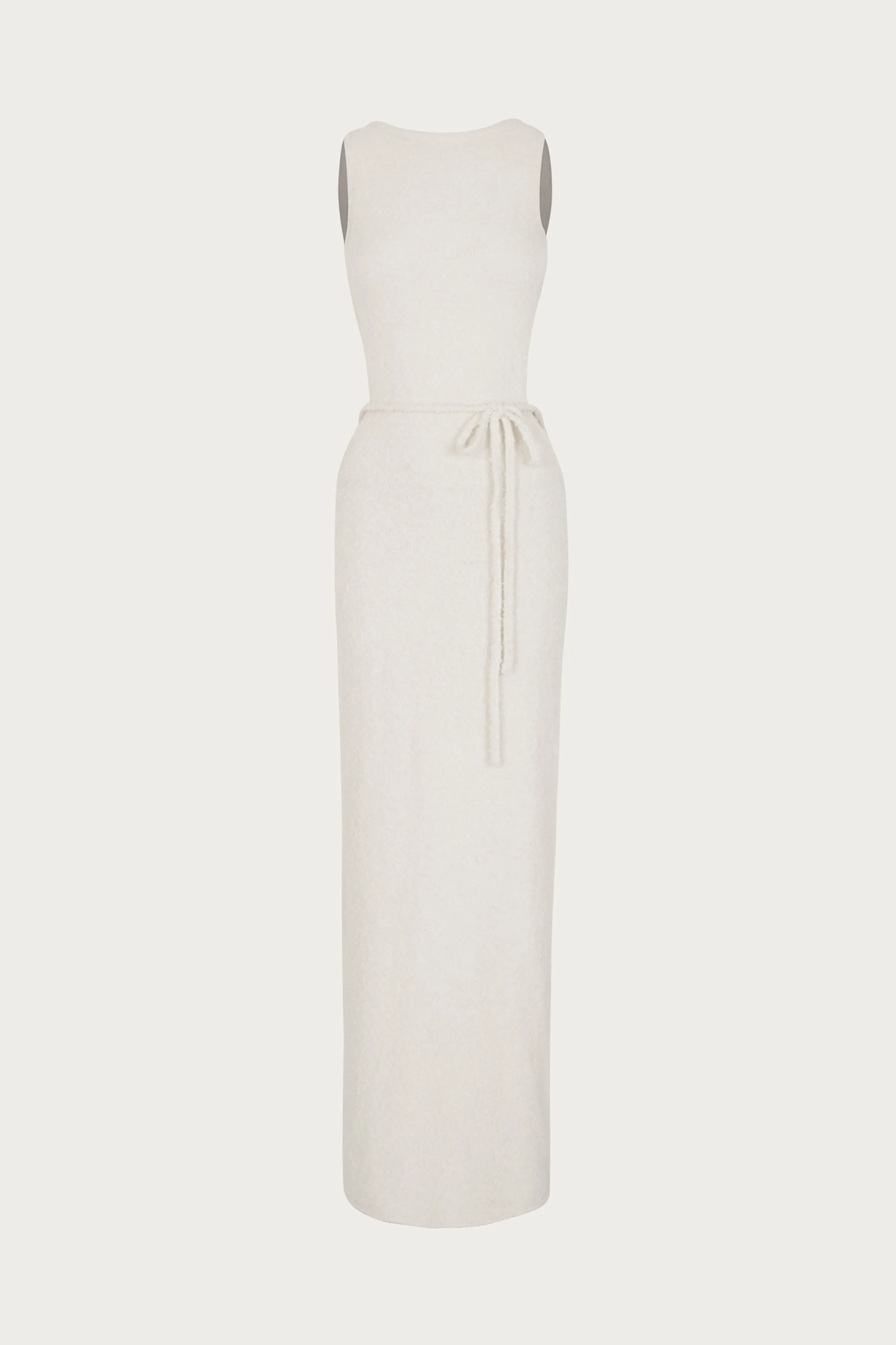 Tie Maxi Dress (White Bouclé) sold by SAME product image thumbnail 4