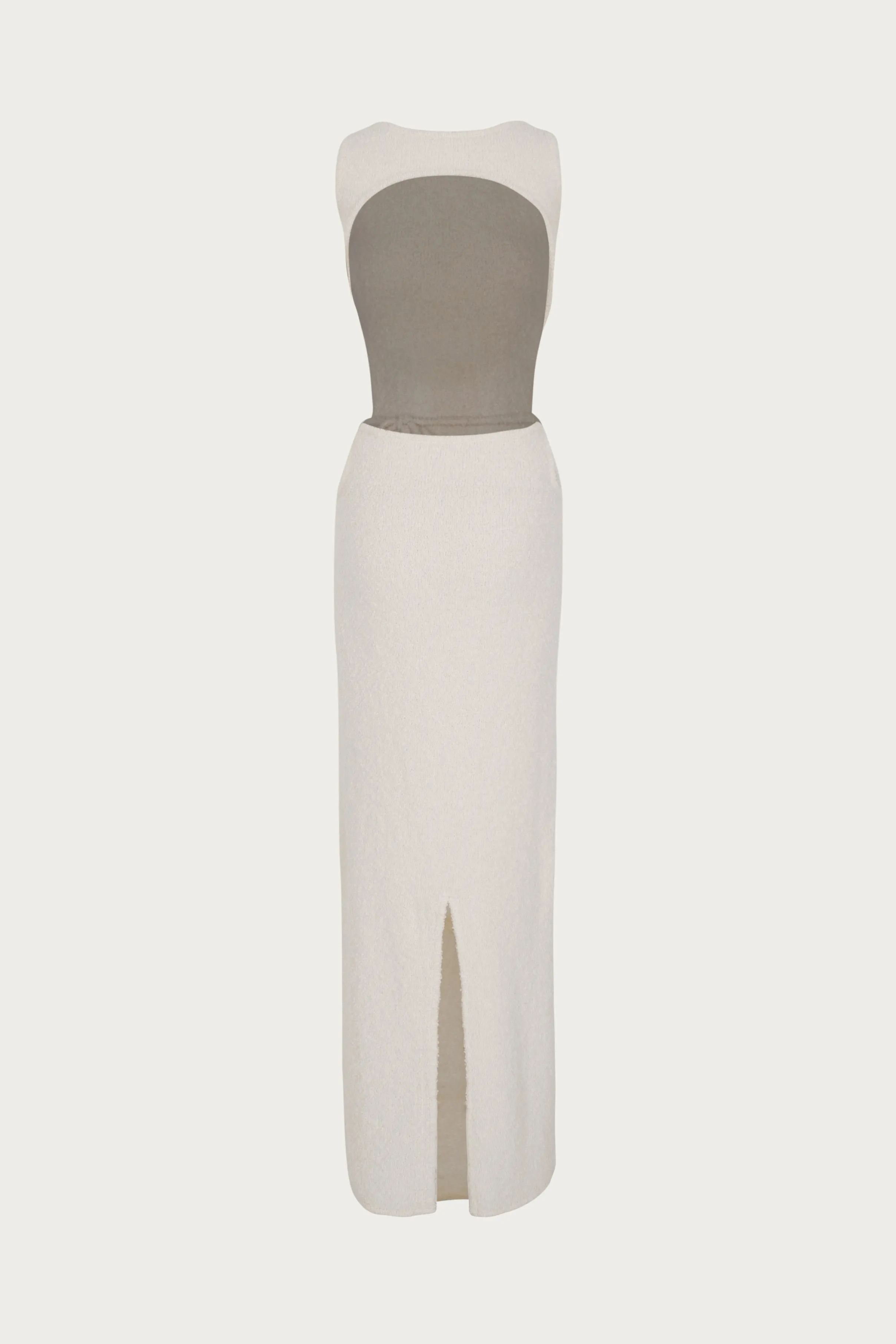 Tie Maxi Dress (White Bouclé) sold by SAME product image thumbnail 5