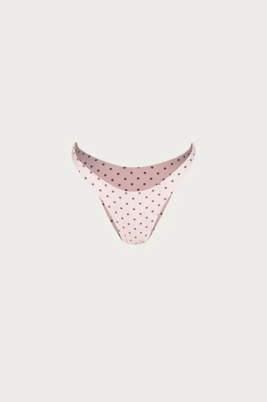 90s Bottom (Pink Brown Polka Dot) made by SAME