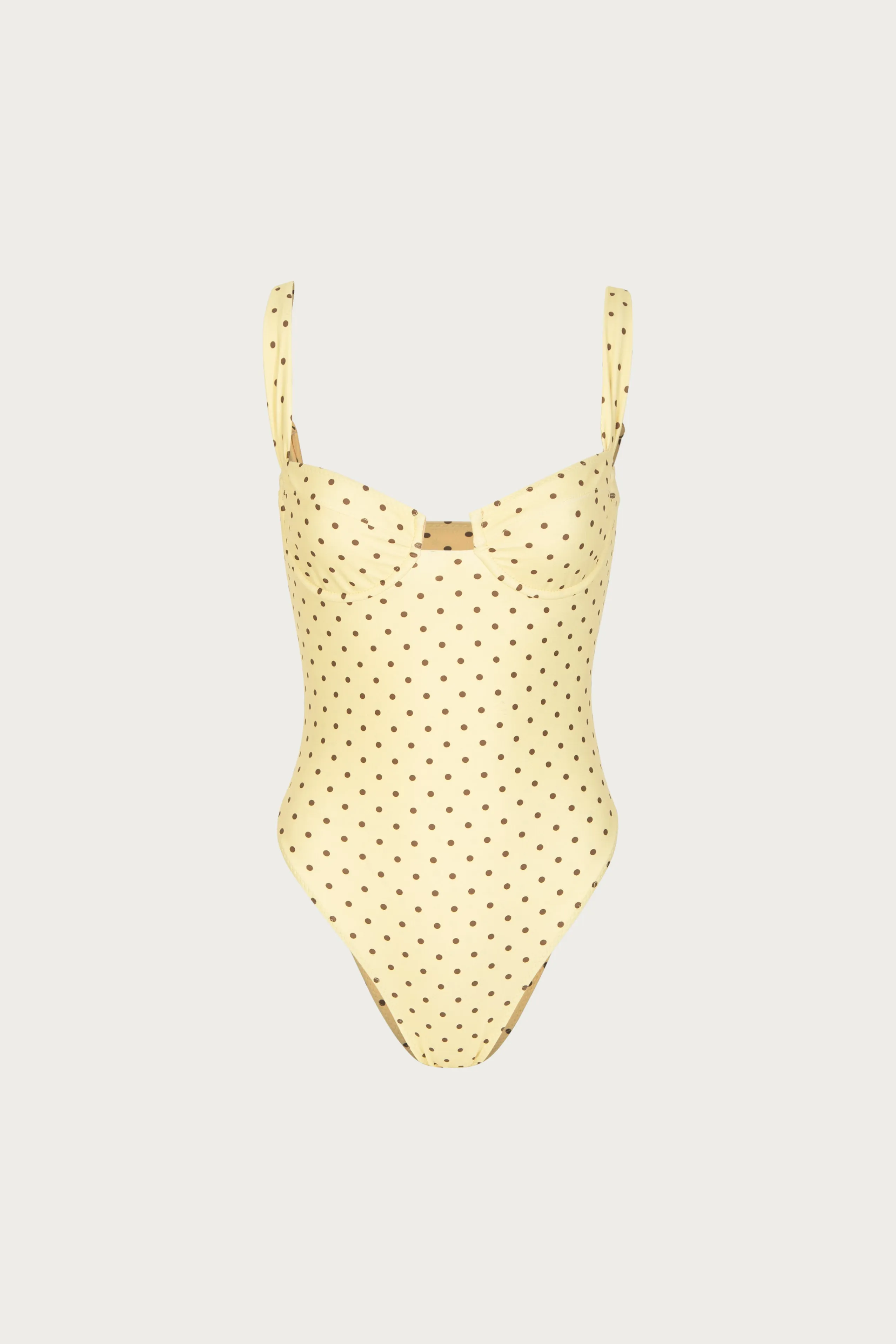 Bustier One Piece (Yellow Brown Polka Dot) sold by SAME
