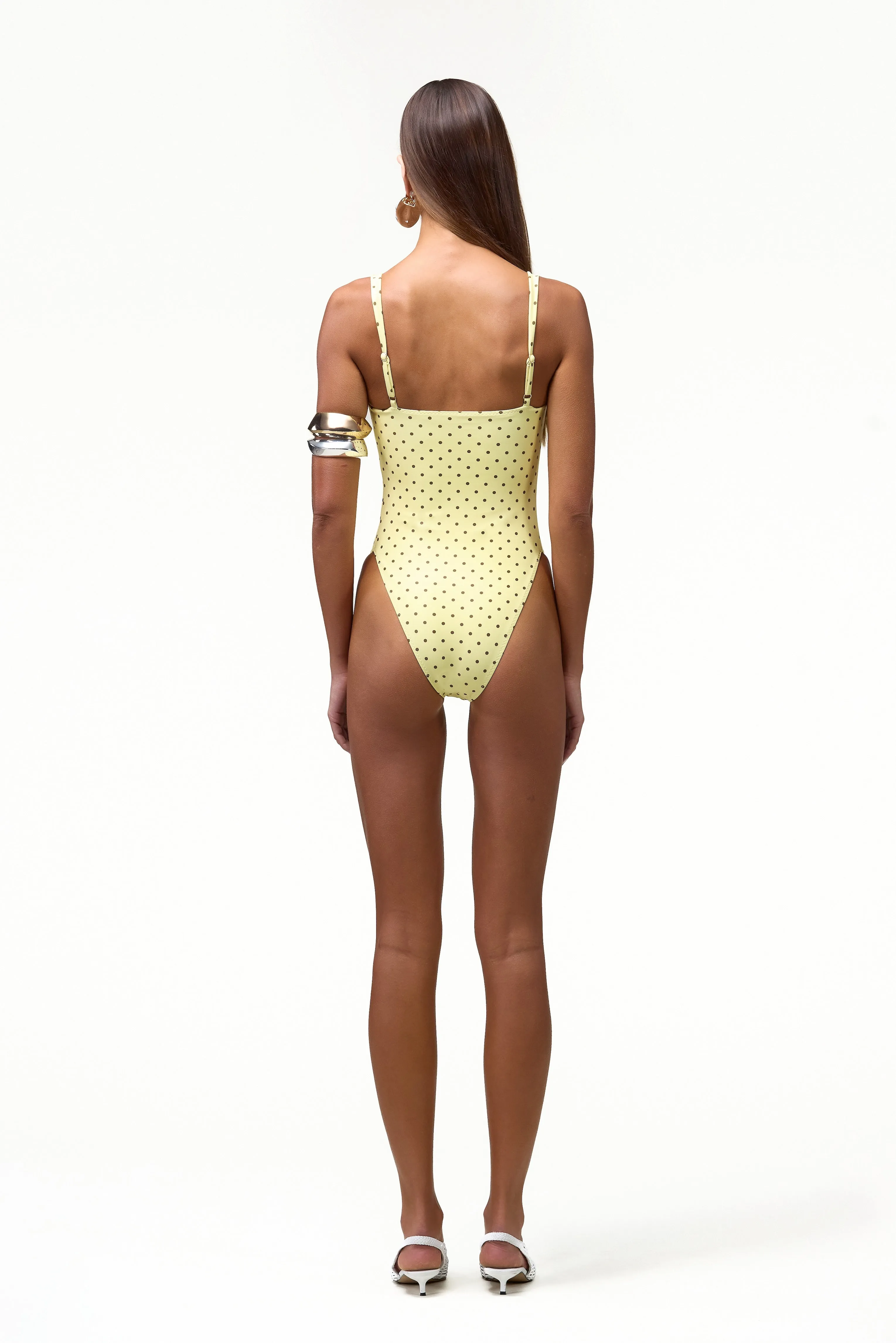 Bustier One Piece (Yellow Brown Polka Dot) sold by SAME product image thumbnail 5